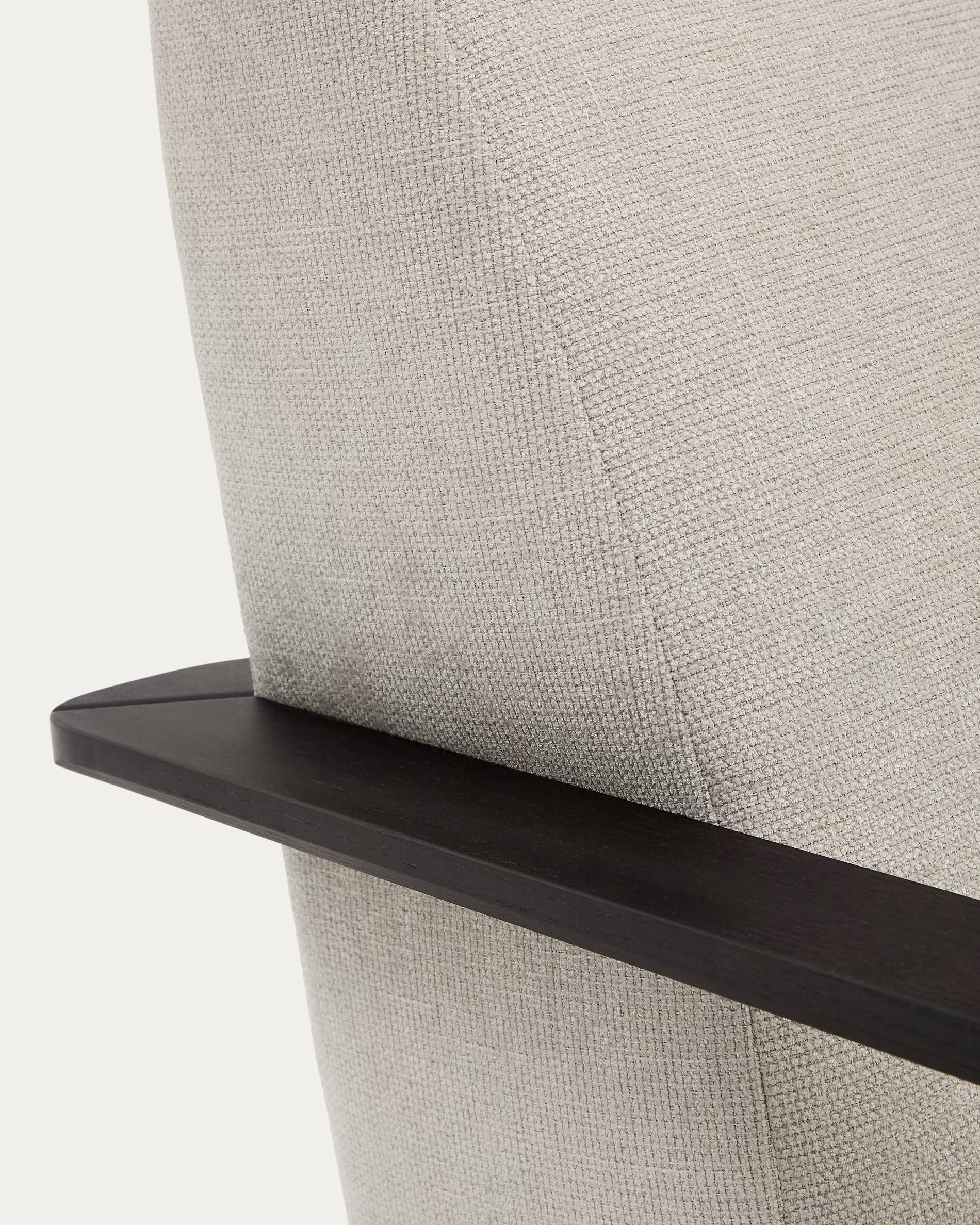 MEGHAN cream armchair with black base