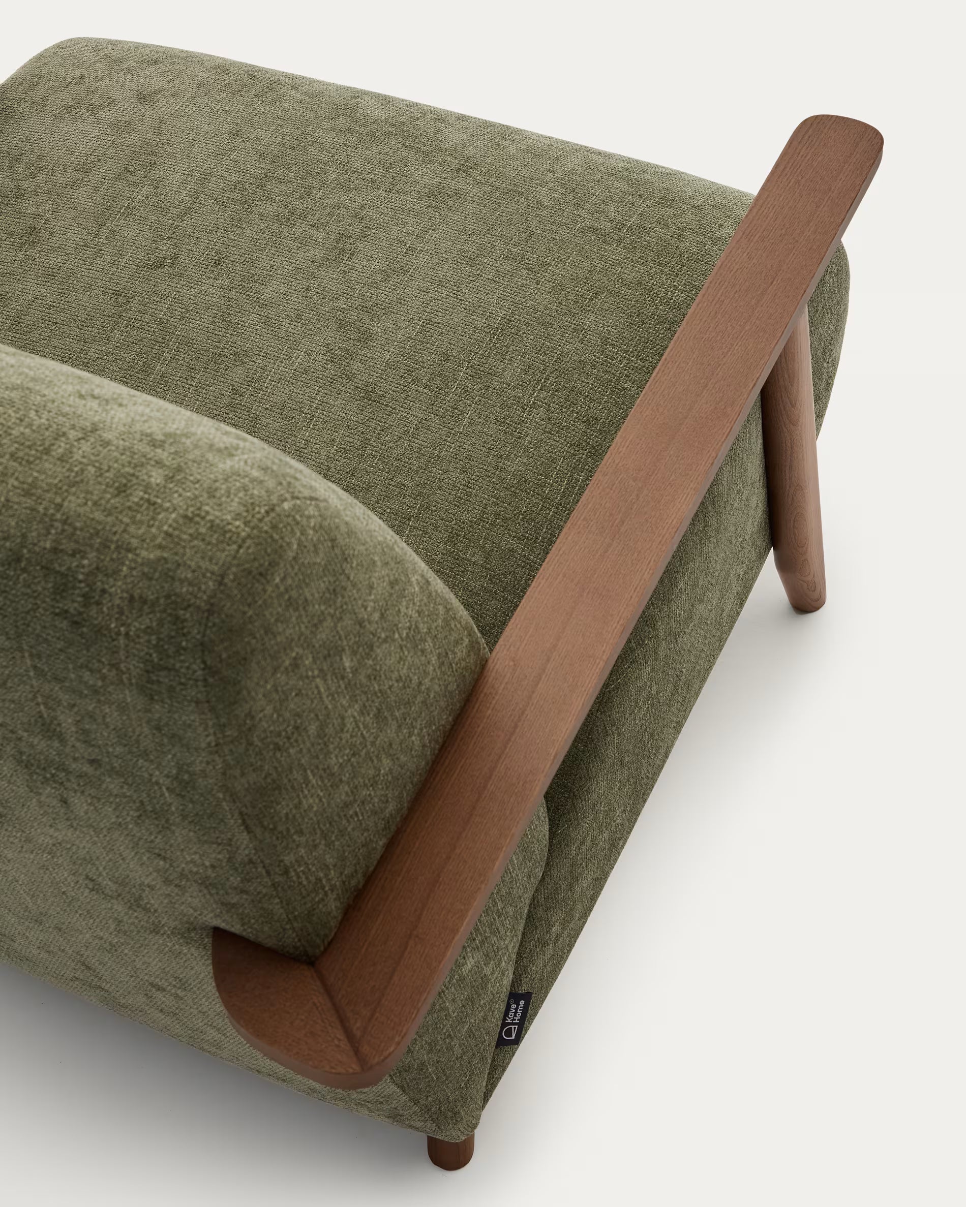 MEGHAN armchair green with dark ash base