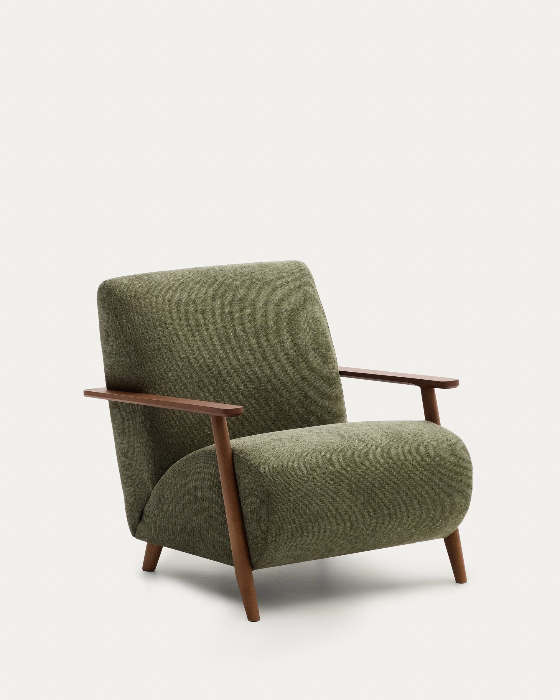 MEGHAN armchair green with dark ash base
