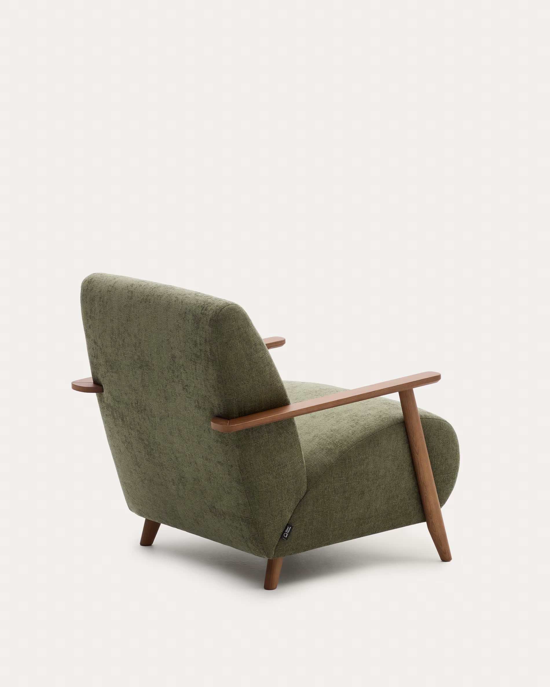 MEGHAN armchair green with dark ash base