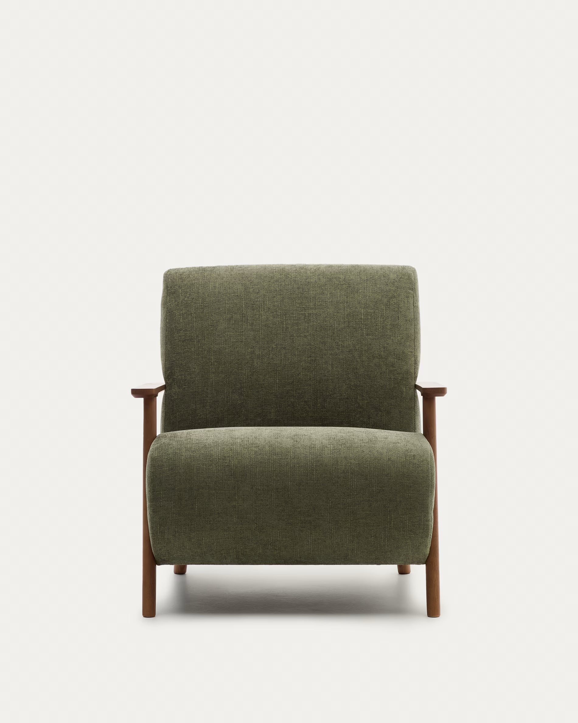 MEGHAN armchair green with dark ash base