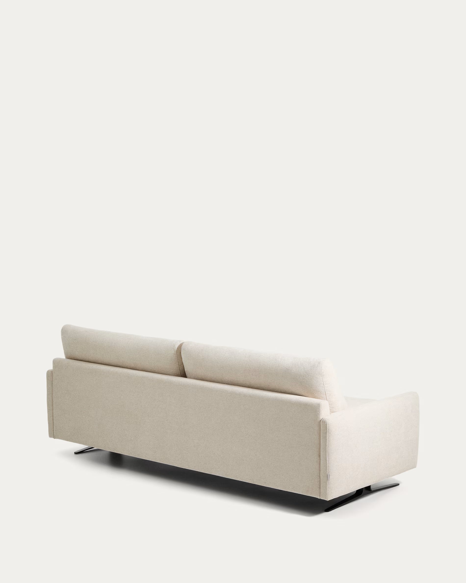 3-seater Sofa VELIRO beige with black base