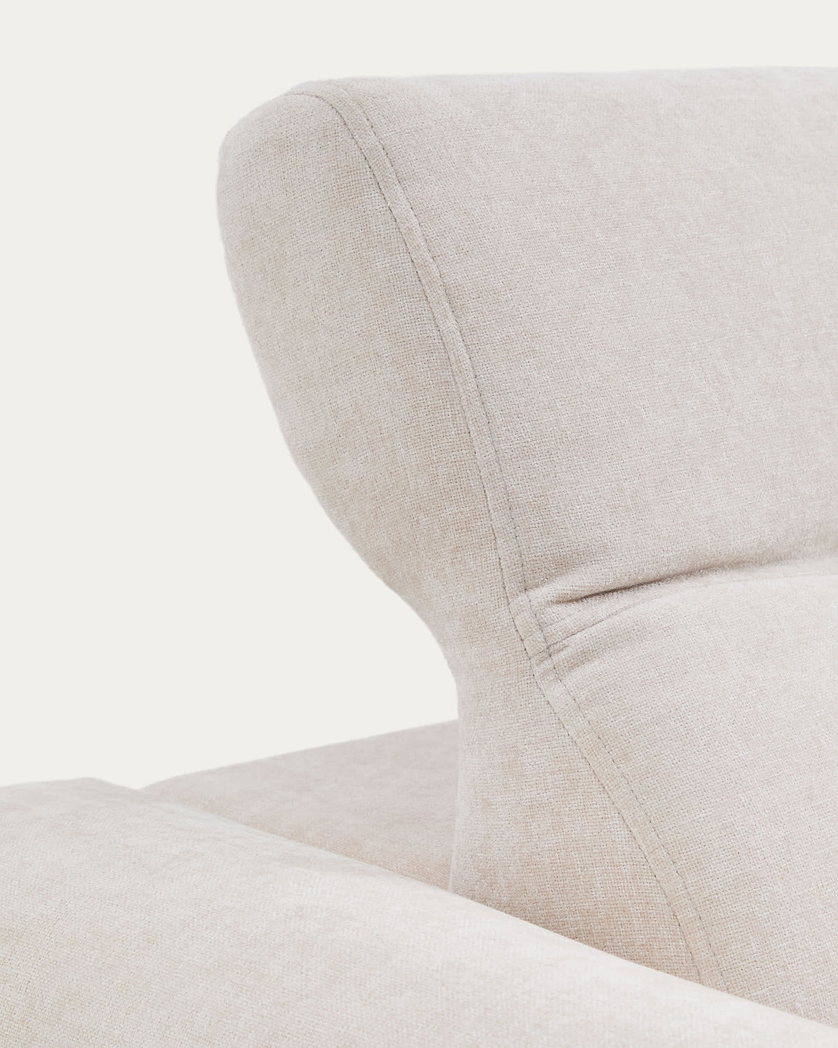 Sofa 2-osobowa z przesuwanymi siedziskami LARES beżowy szenil – ujęcie 6