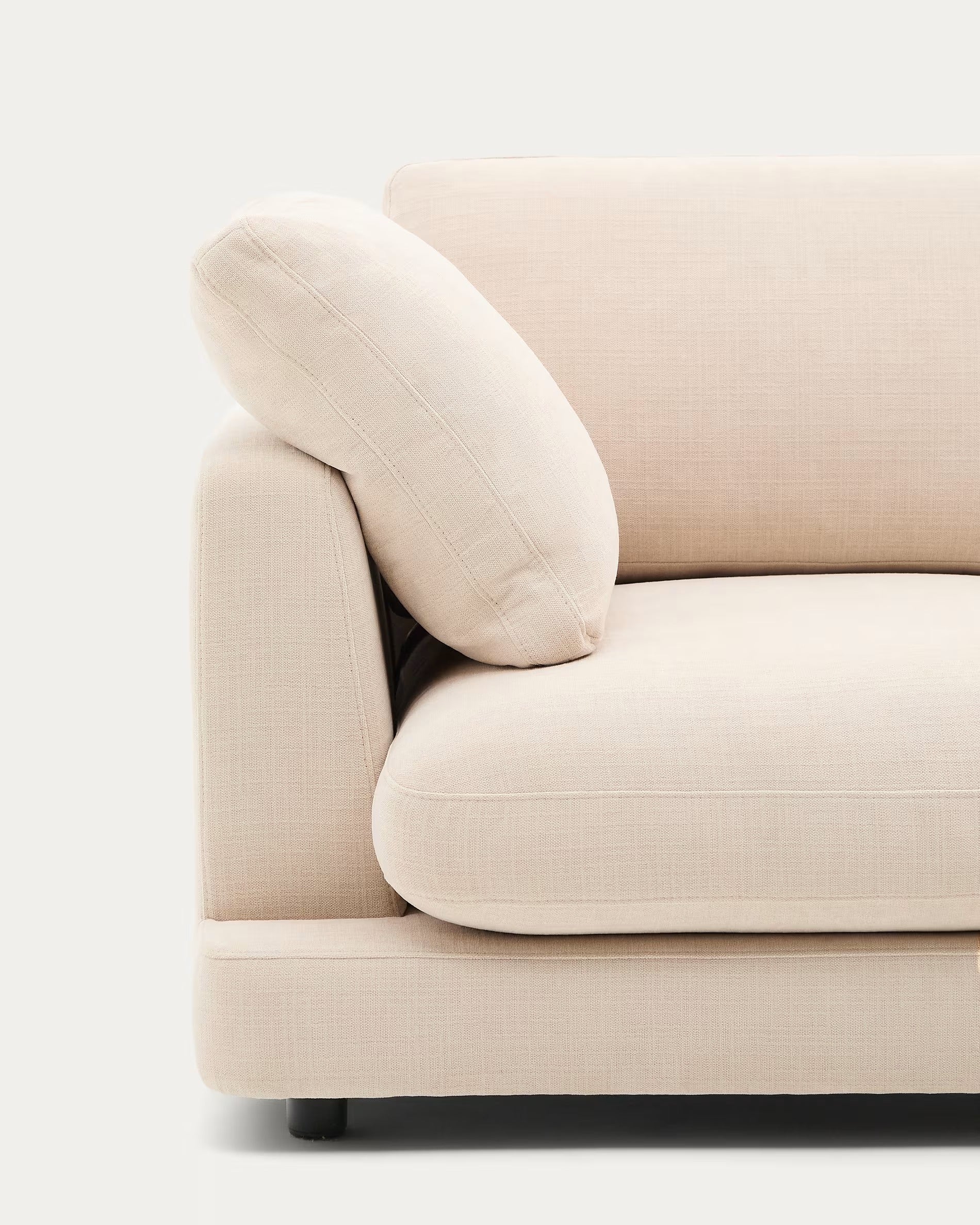 4-seater GALA sofa in beige chenille