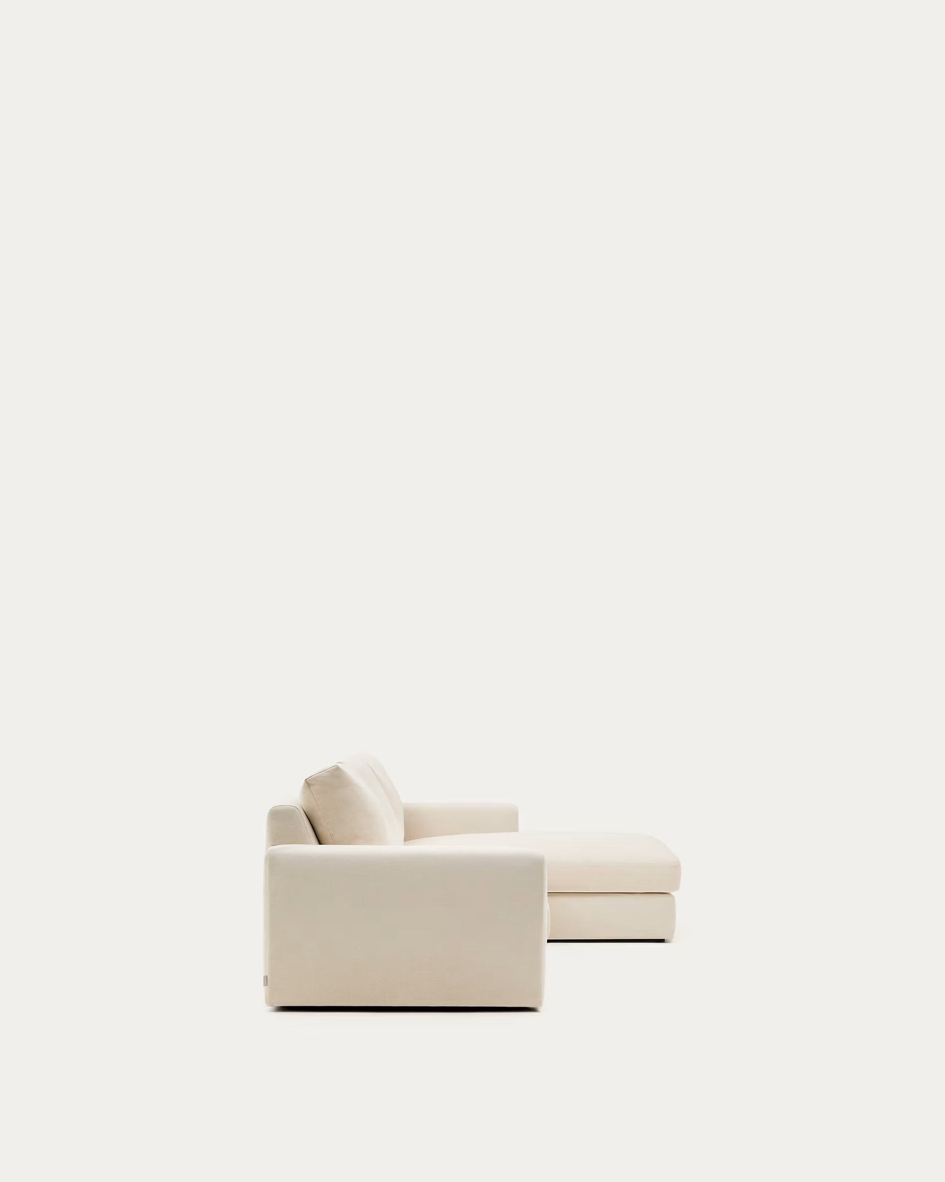 4-seater right-facing corner sofa ALEA ecru chenille