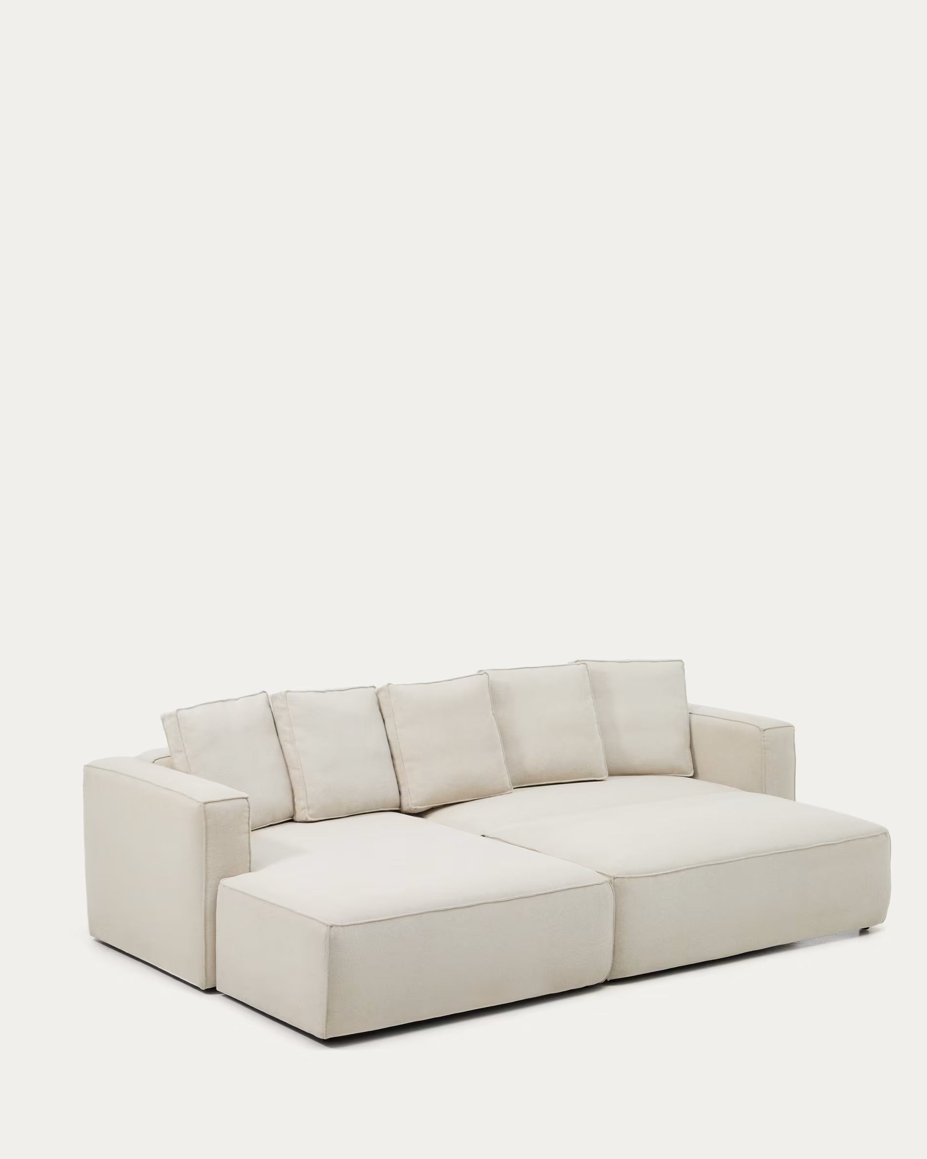 Left-facing 3-seater sofa bed MARELA beige