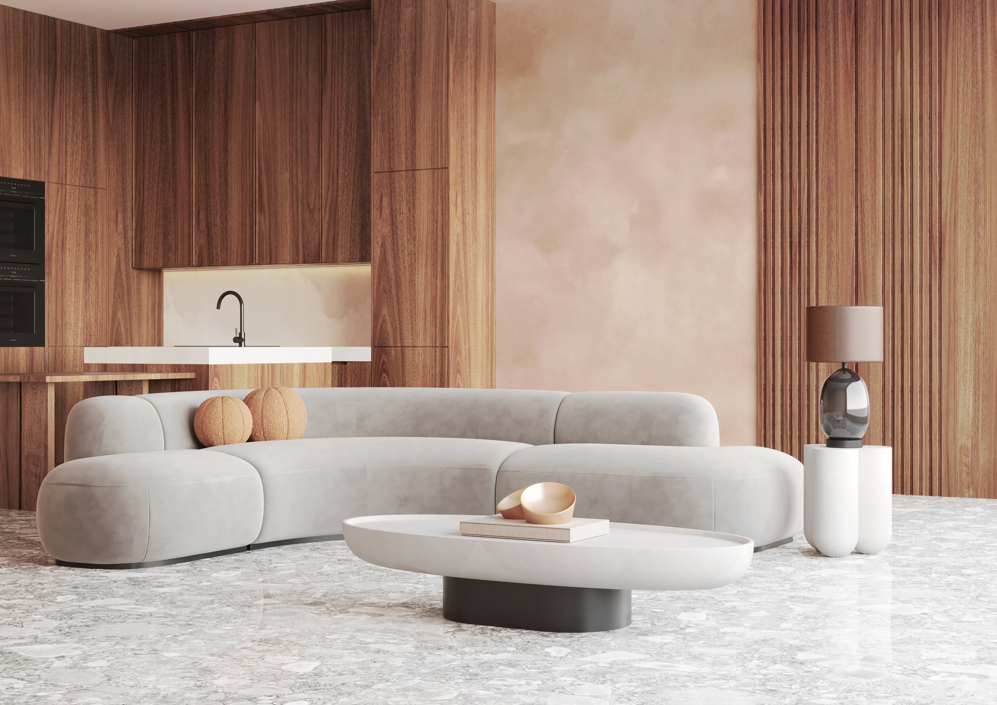 SALVADOR table lamp with smoked glass, black shade, and black finish