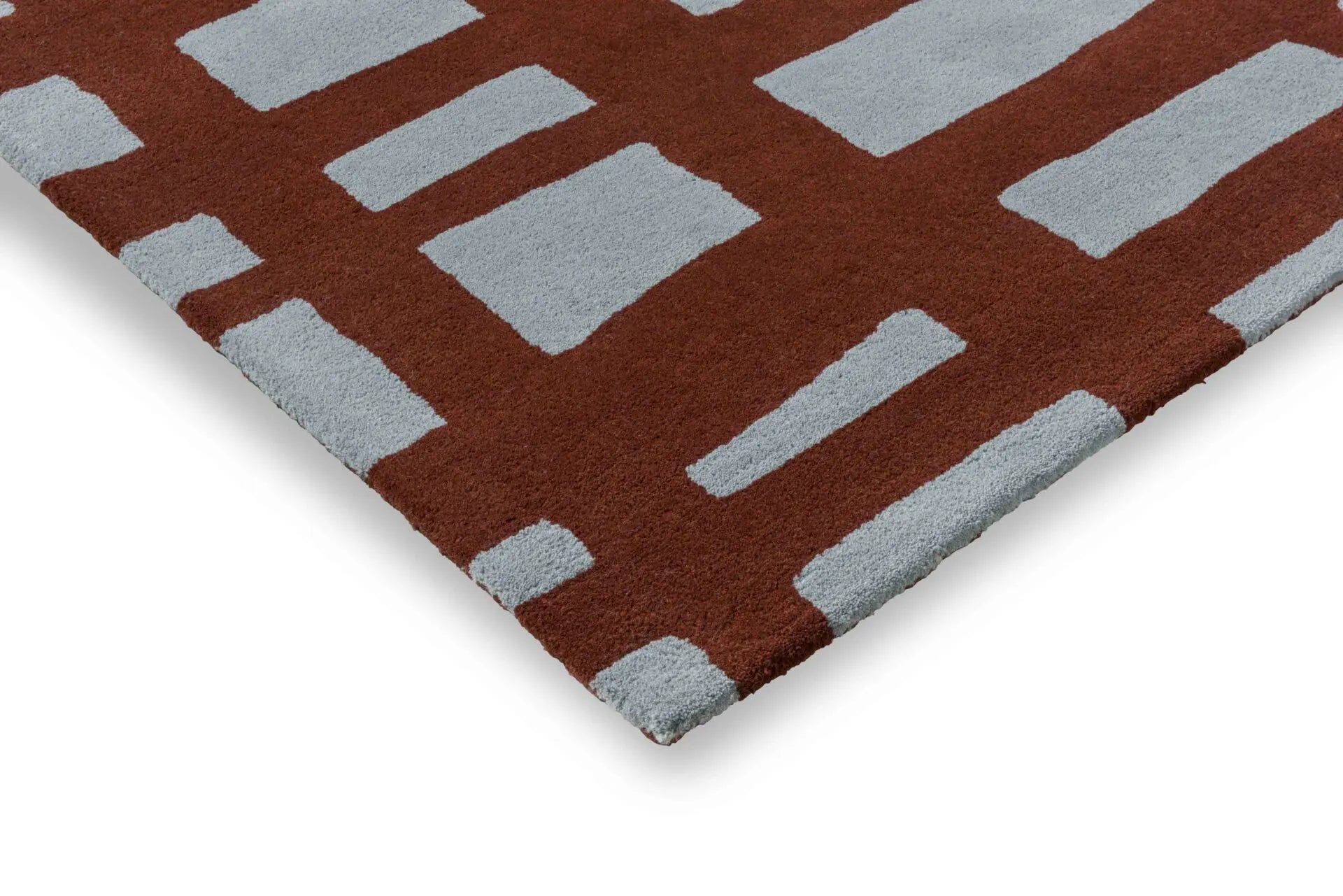 Koberec ARLO BRICK bordový se šedou