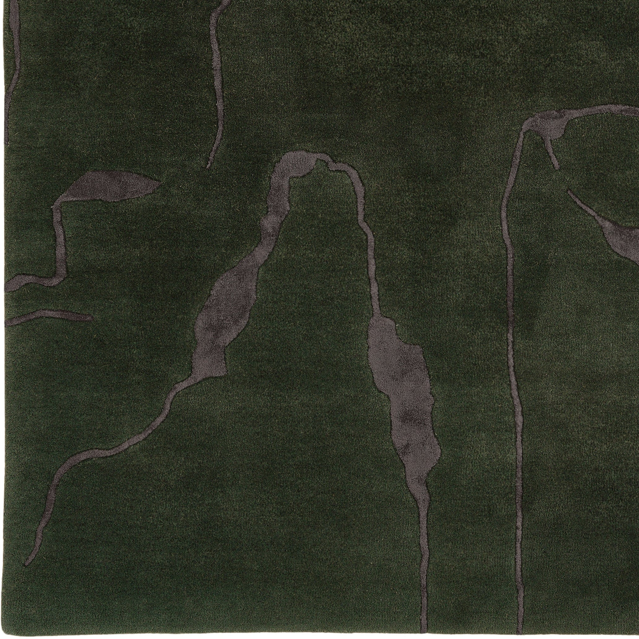 CANYON SHAPES Rug Dark Green