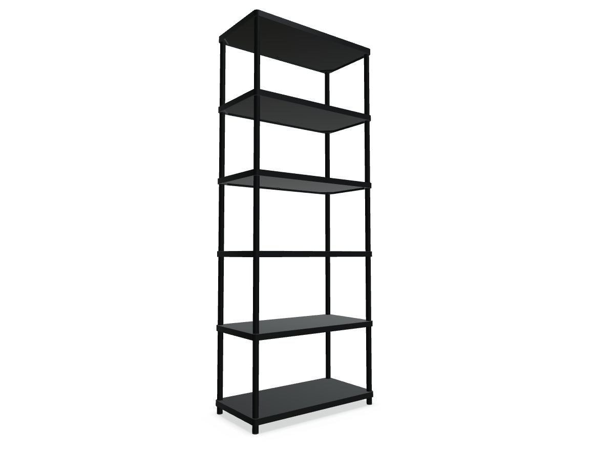 Regał pojedynczy STILT metalowy do salonu – styl minimalistyczny