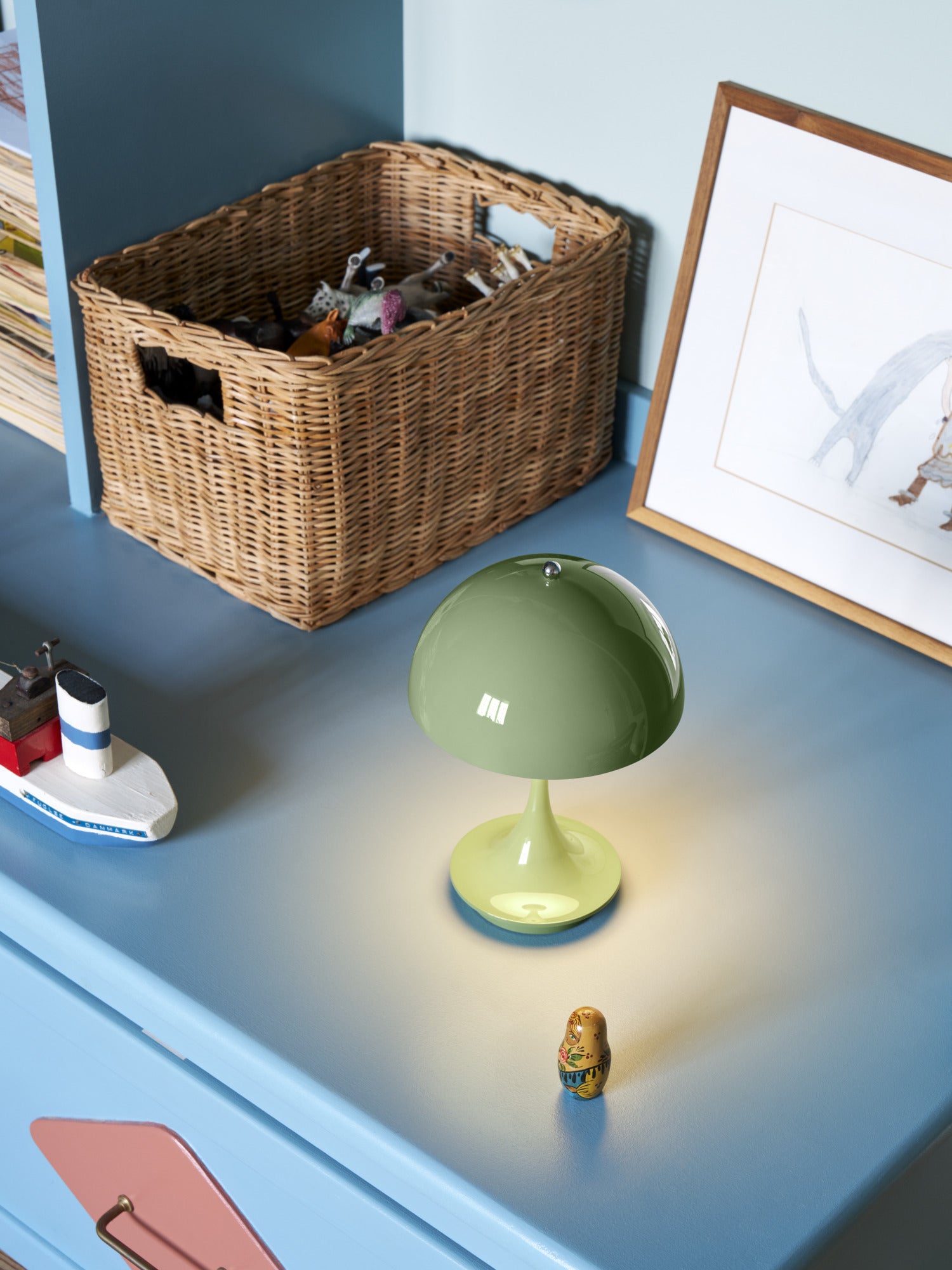 Přenosná lampa PANTHELLA 160 zelená