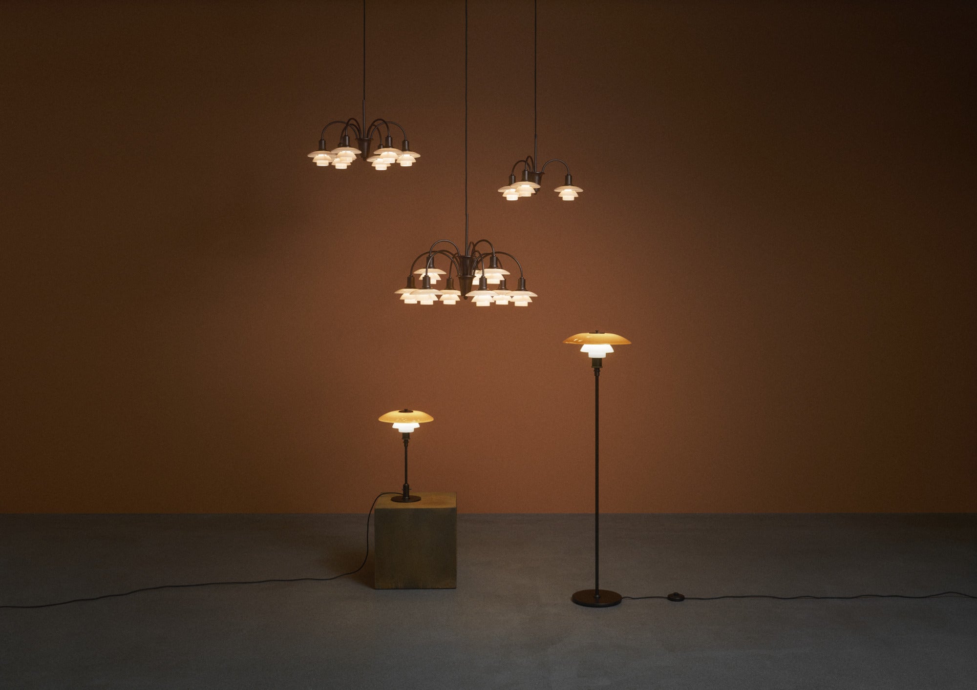 PH 3½-2½ Amber Floor Lamp