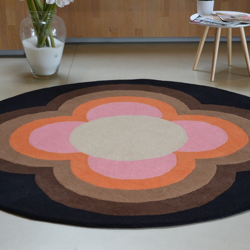 Round rug SUNFLOWER pink