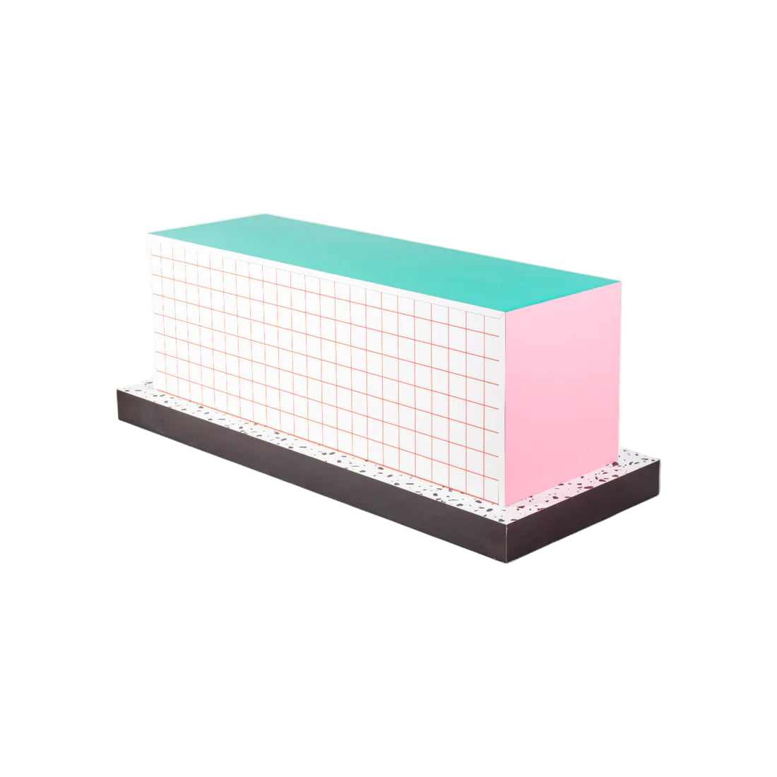 SUPERCABINET RED GRID white with turquoise