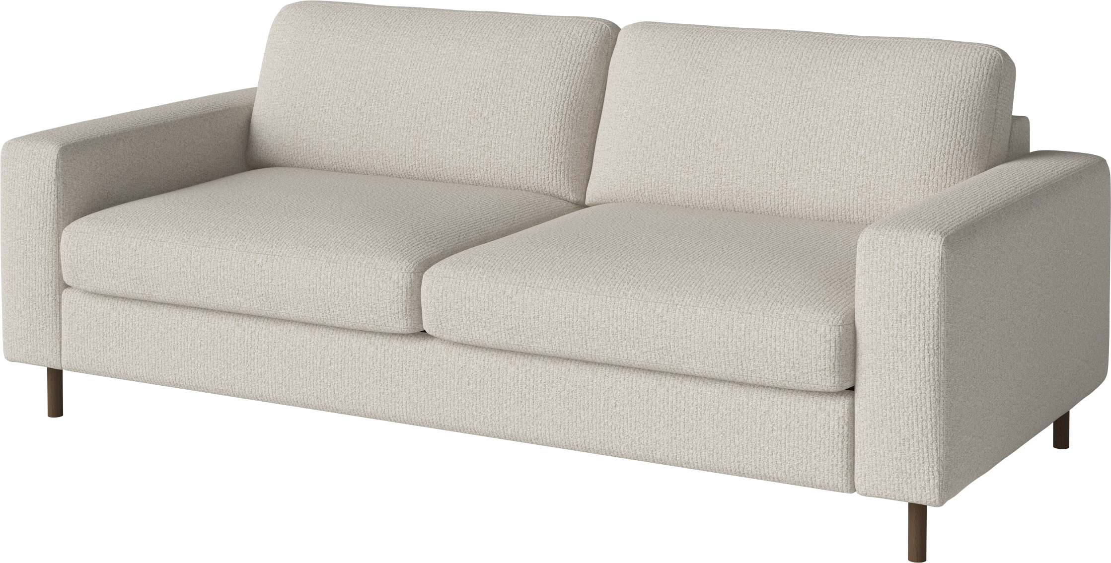 2.5-person sofa Scandinavia base of dark oak wood