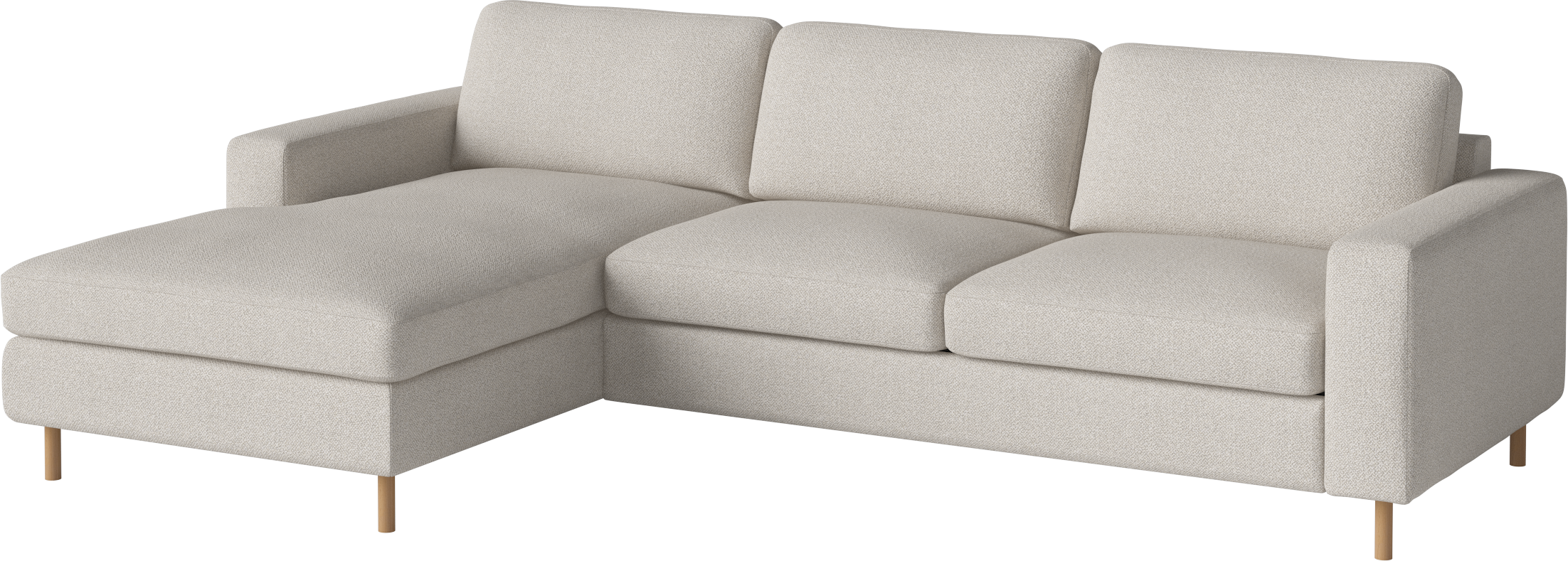 SCANDINAVIA 3-person left-hand corner with an oak base