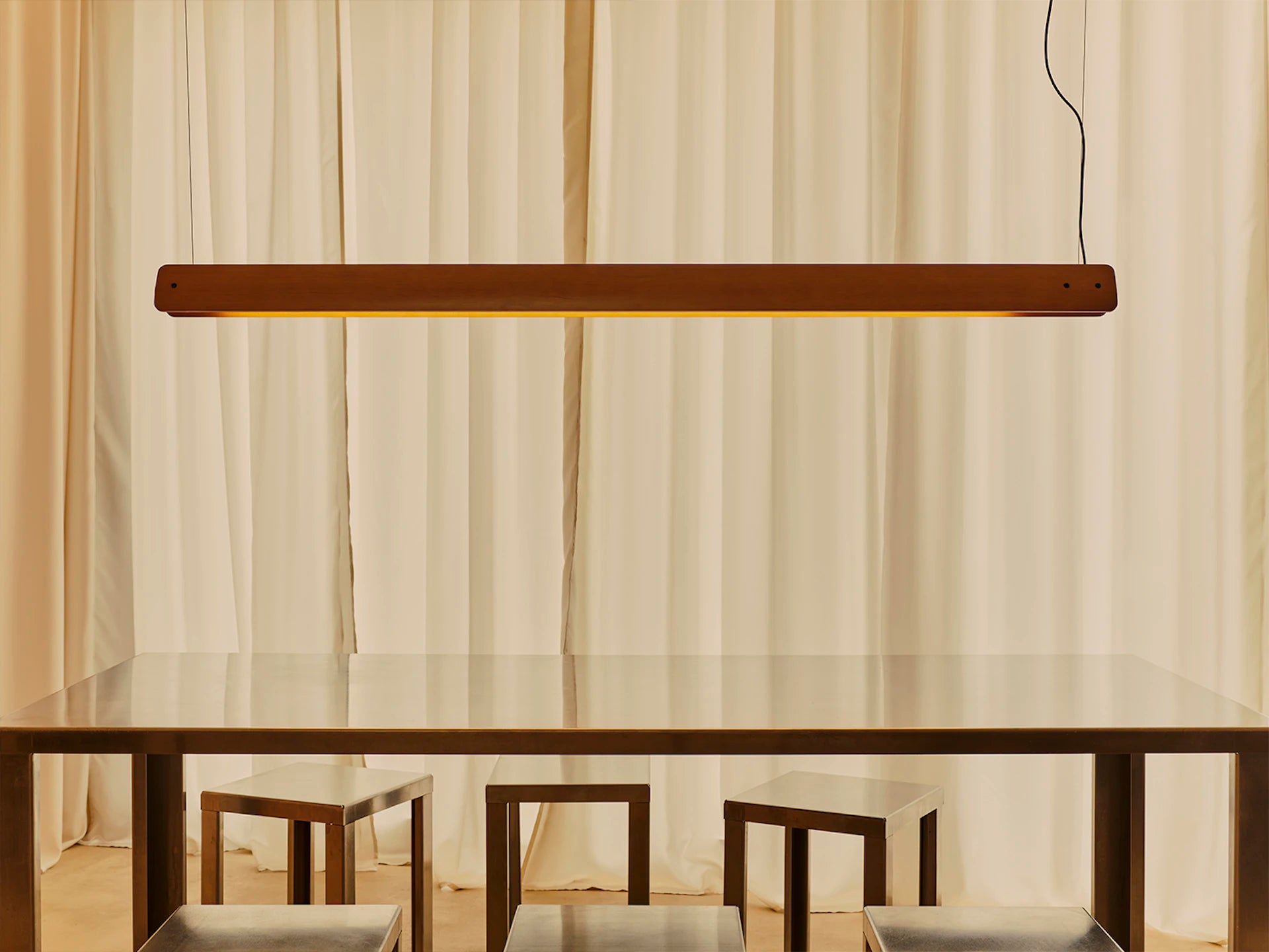 Závěsné svítidlo SEKI-HAN měděně hnědé