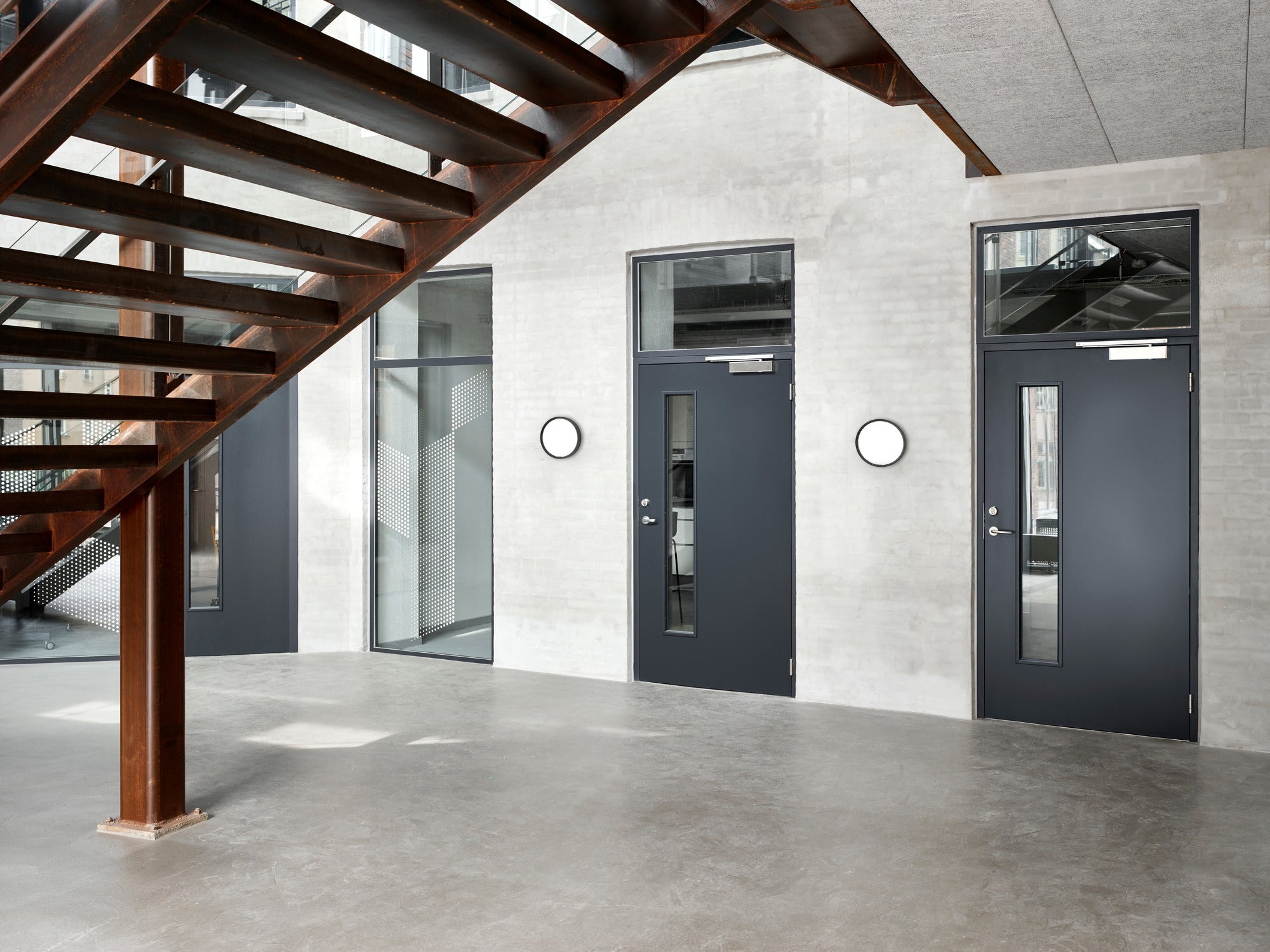 Nástěnná lampa LP SLIM ROUND surové hliníkové