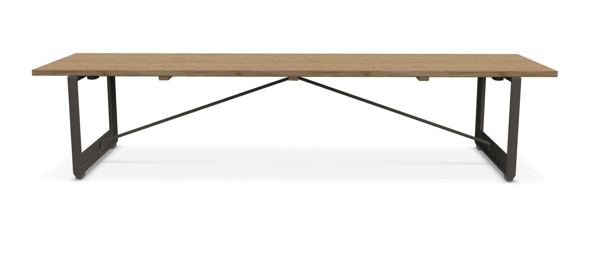 Lavice BRUT z dubového dřeva s antracitovým podstavcem