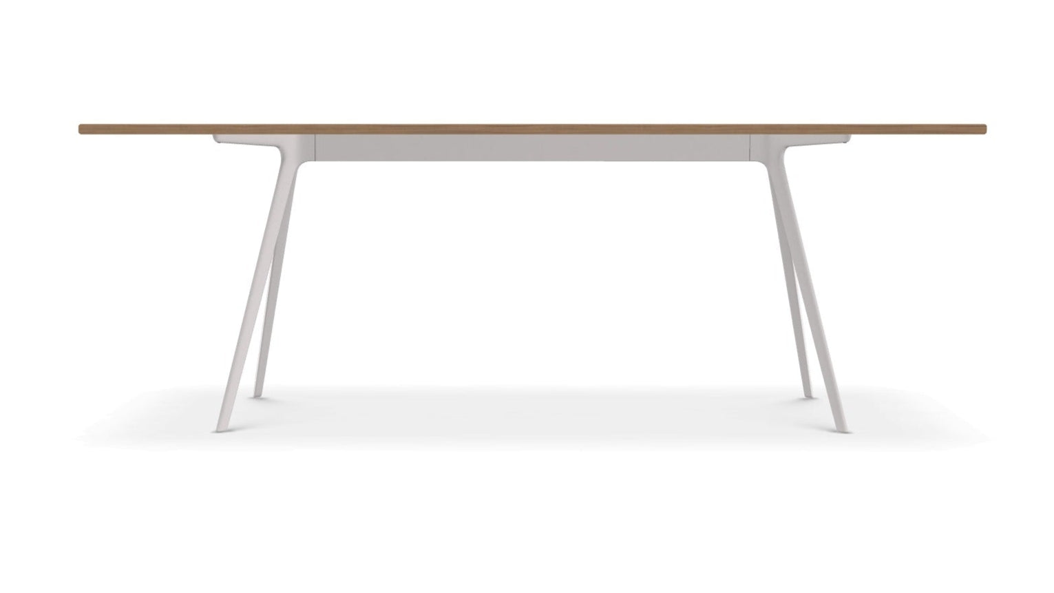 BAGUETTE table with a white aluminum base