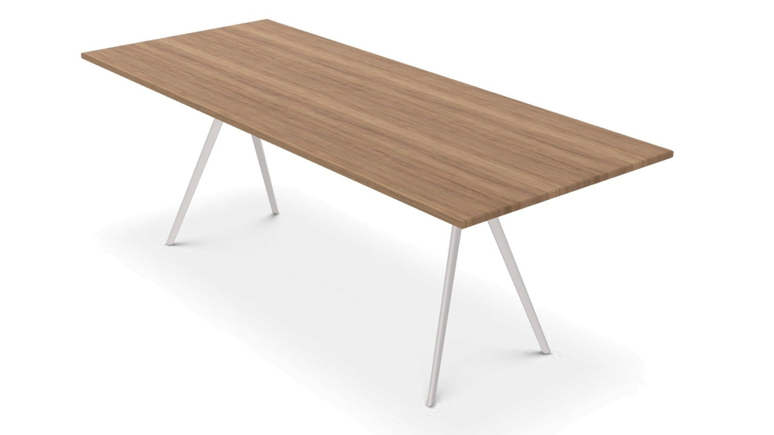 BAGUETTE table with a white aluminum base