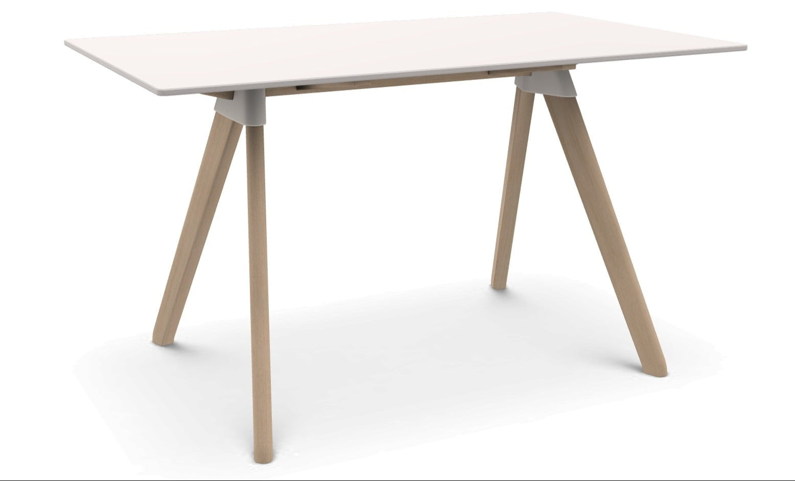 BUTCH Table - THE WILD BUNCH white top with beech base