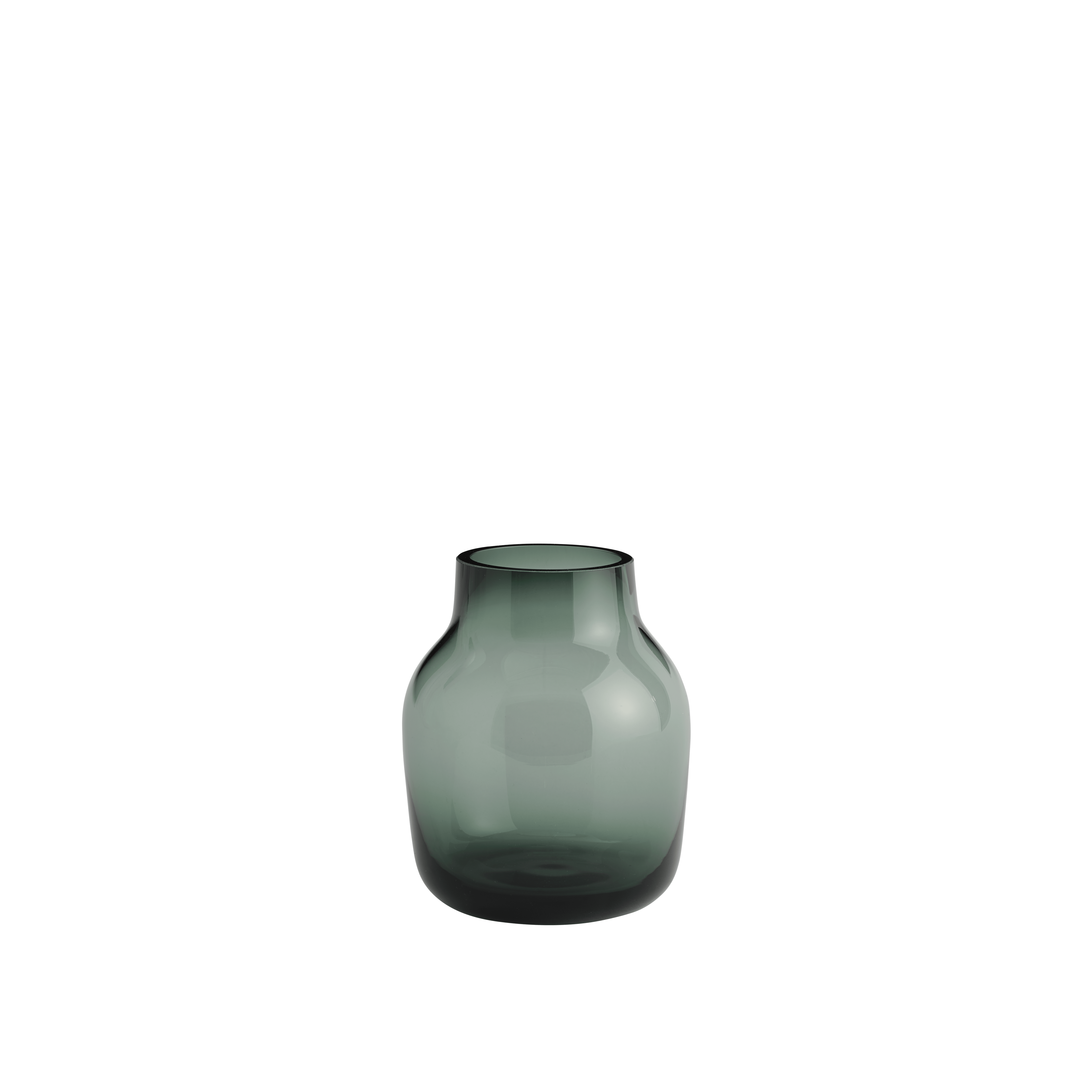 Skleněná váza SILENT tmavě zelená