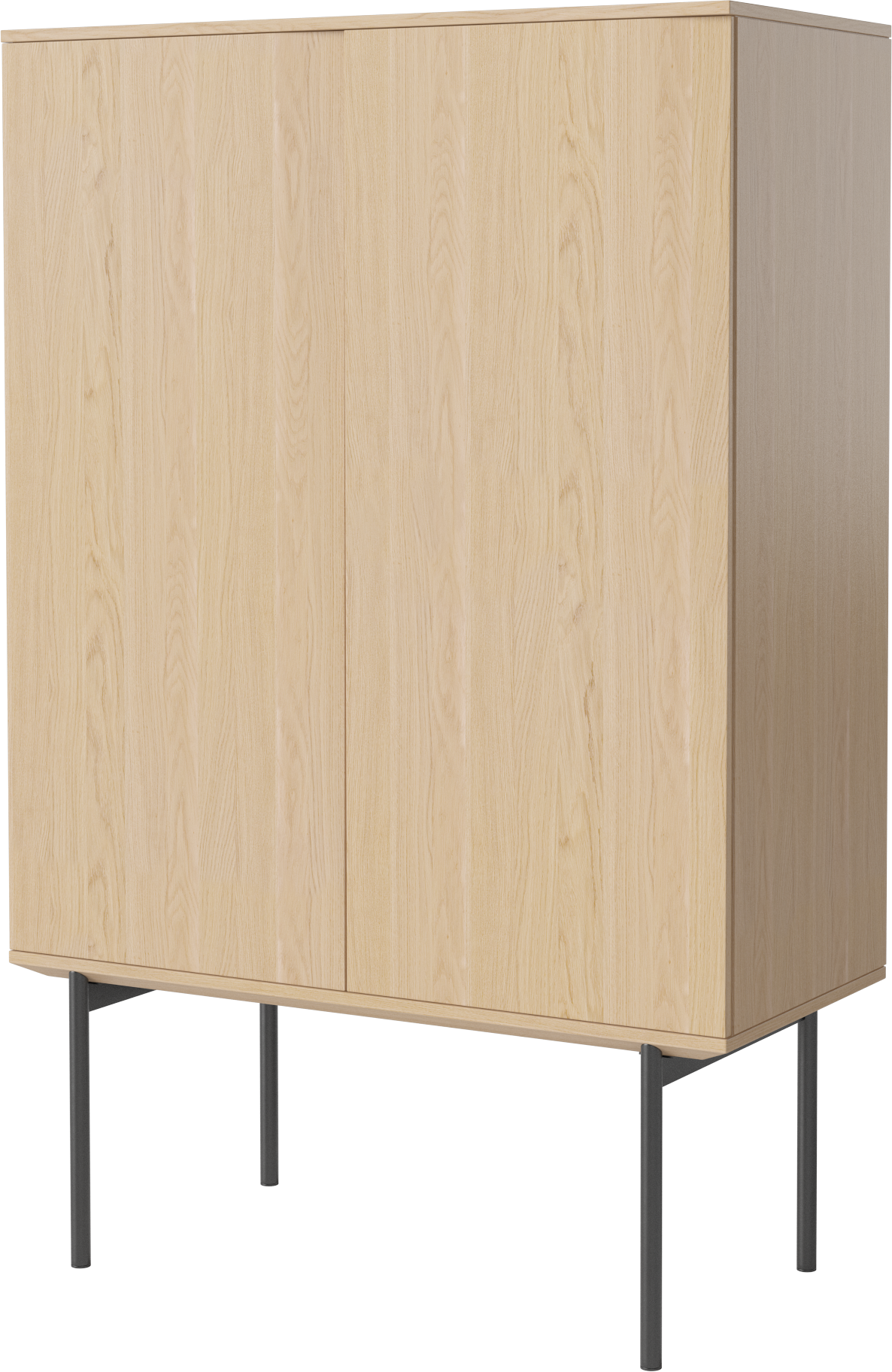 Skříňka SILENT bělené dubové dřevo se ocelovým podstavcem