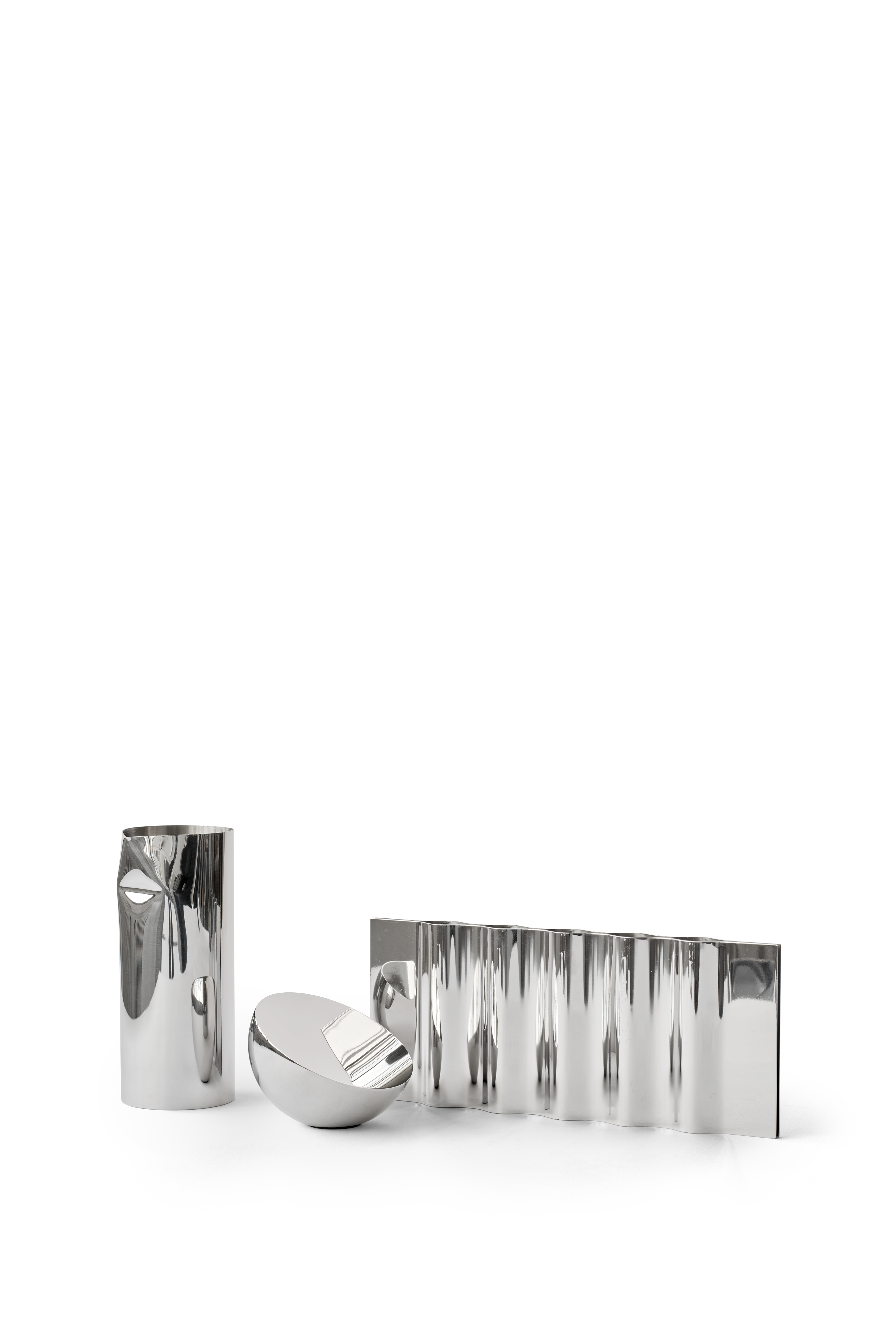 PLEAT Silver Vase