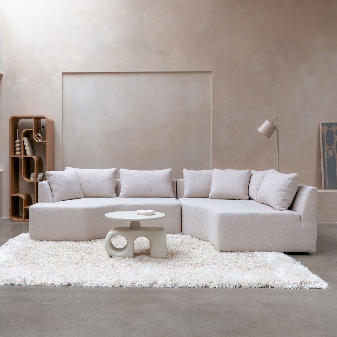 PROSPER modular sofa - left end element in sand color
