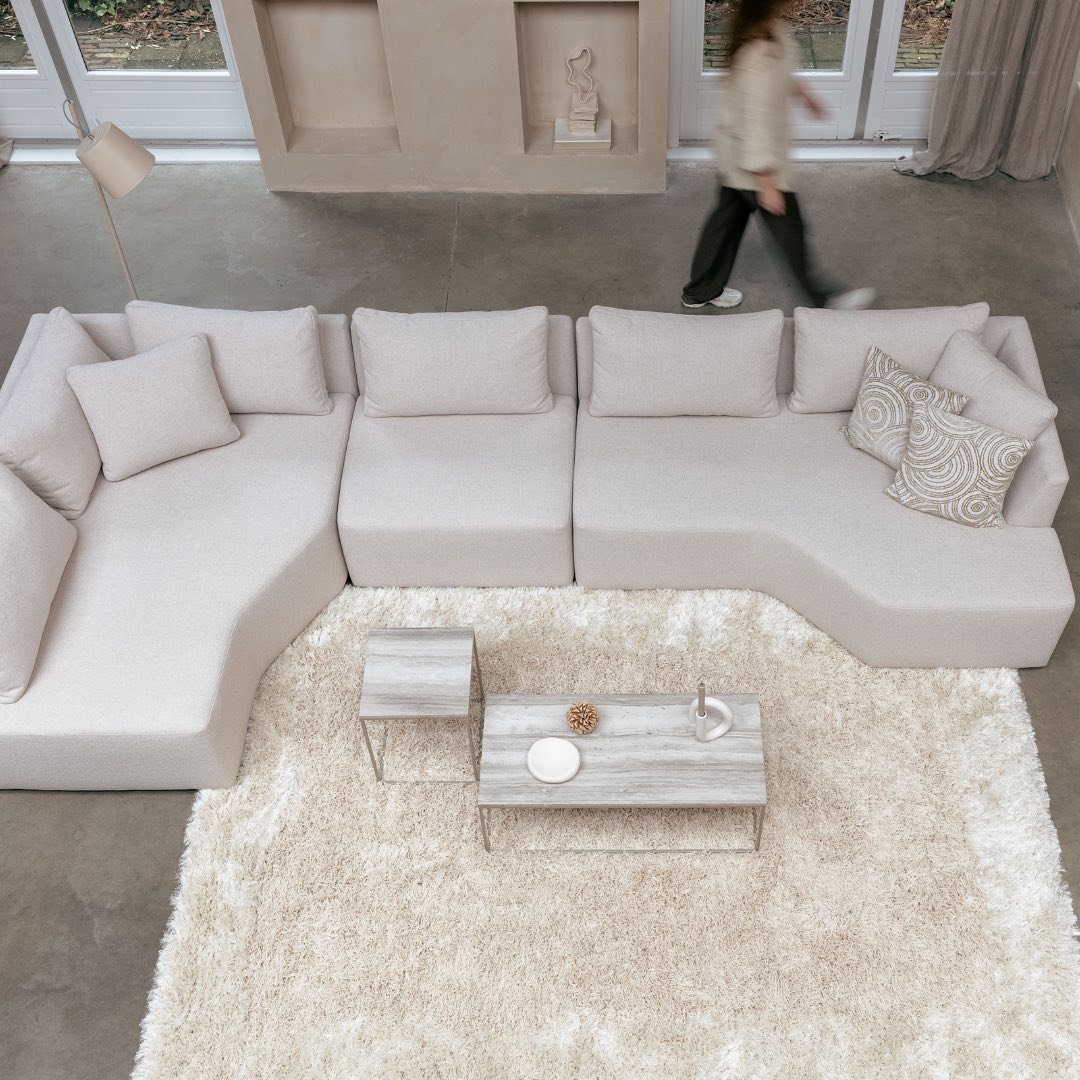 PROSPER modular sofa - left end element in sand color