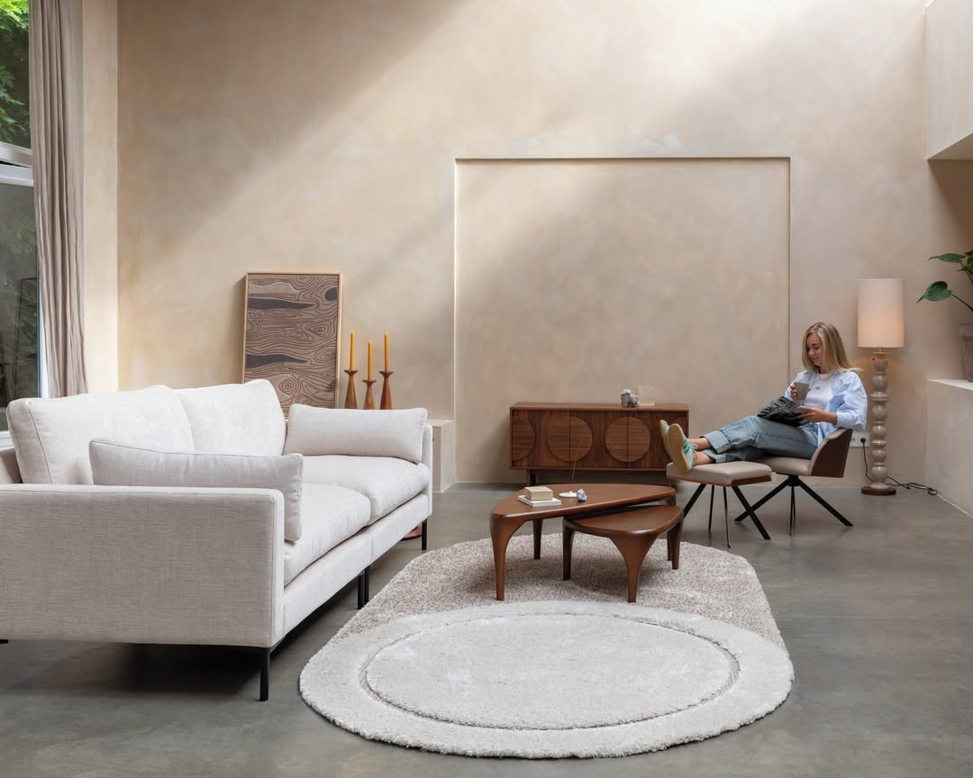 ISLA walnut veneer coffee table set