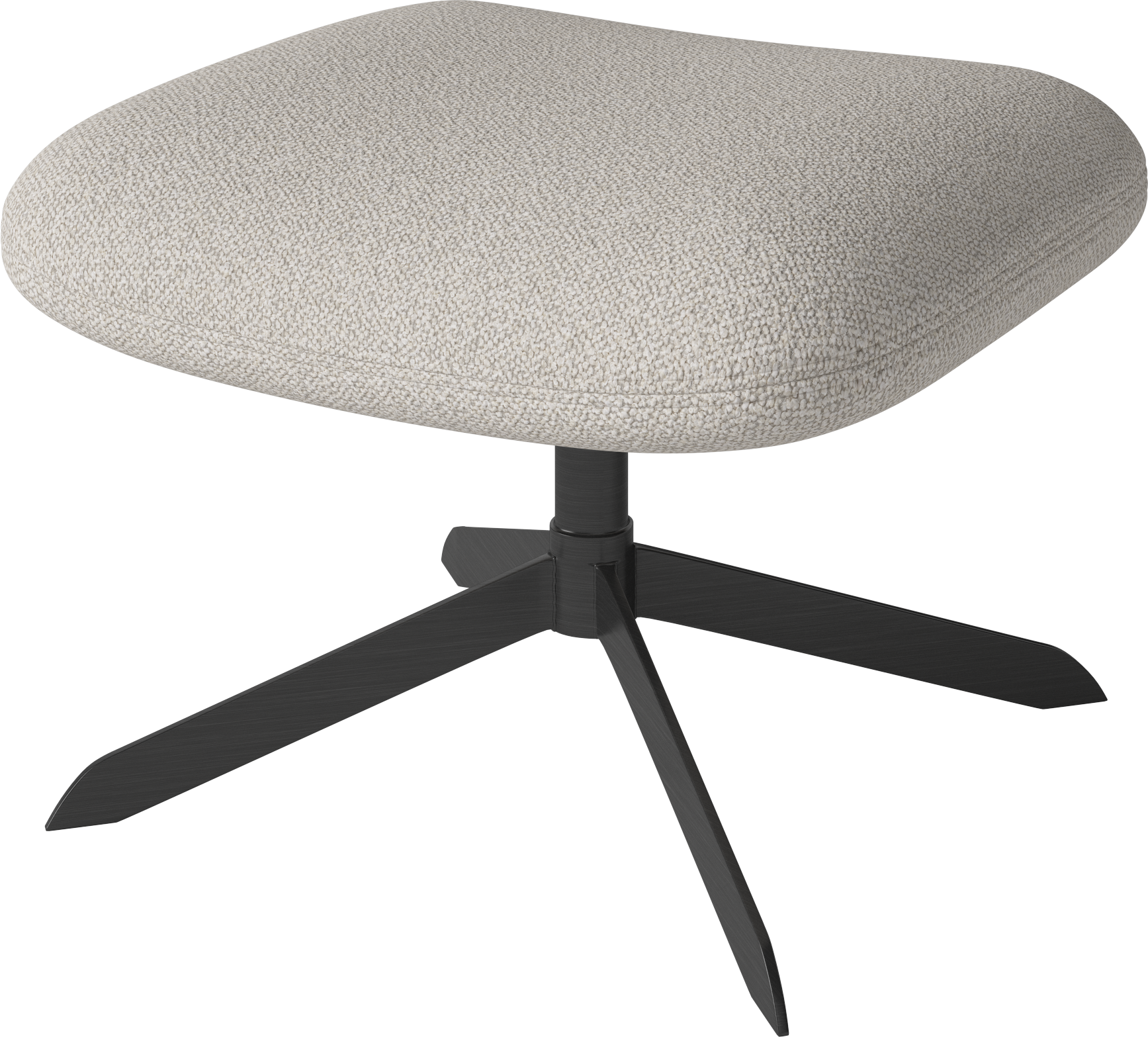 Podnožník čalouněný SOLO černý podstavec