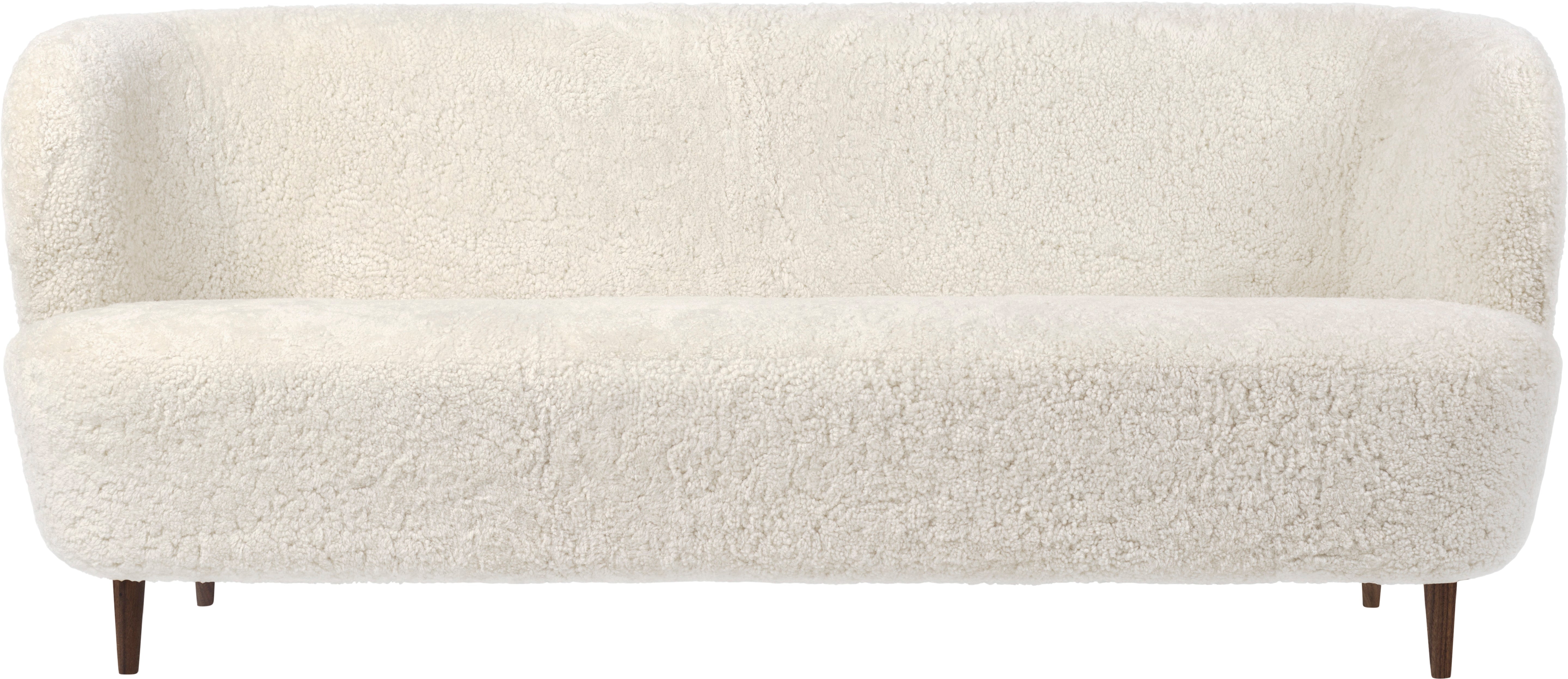 Pohovka STAY čalouněná s ořechovým podstavcem