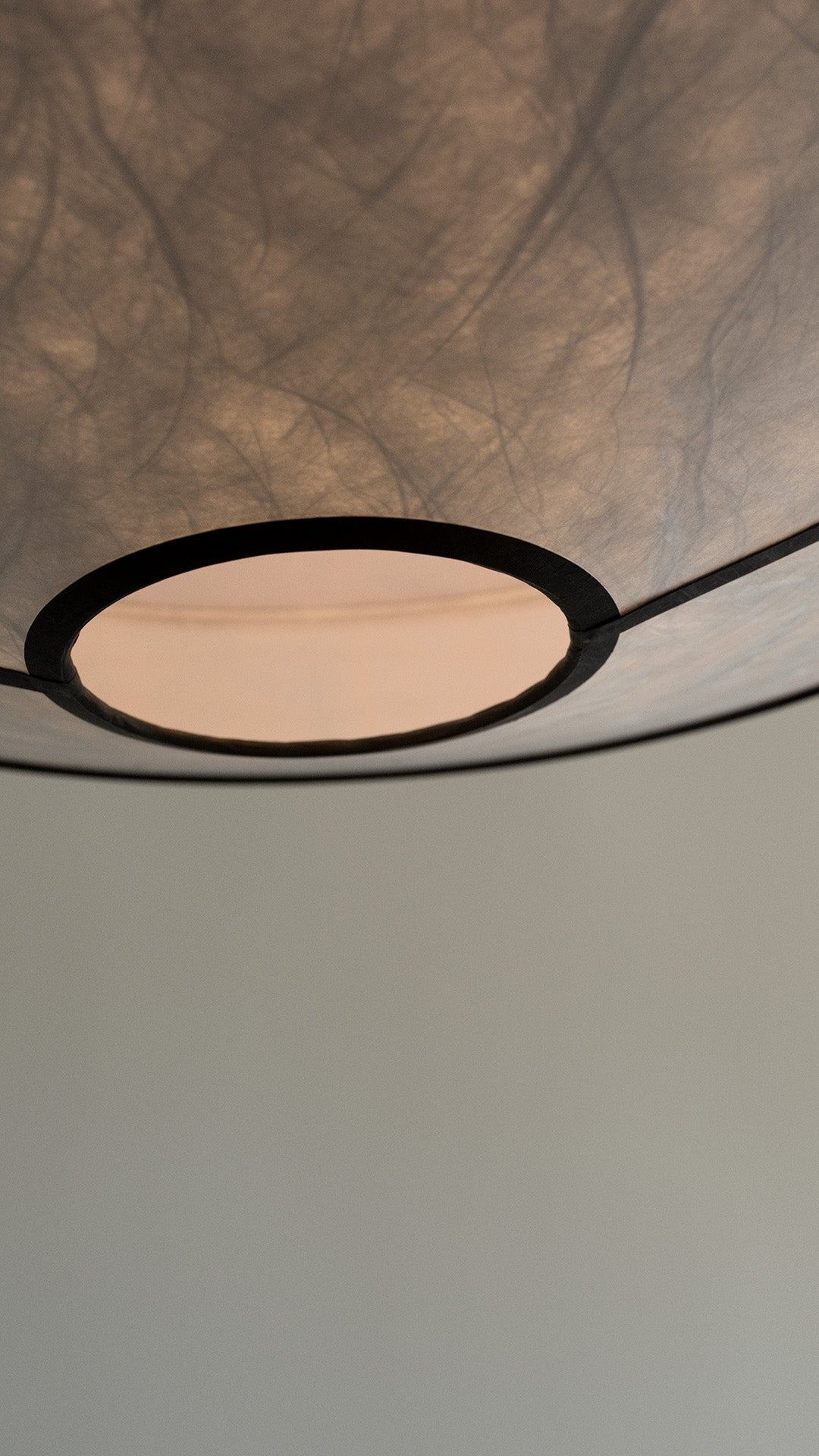 White with black kite hanging lamp with black