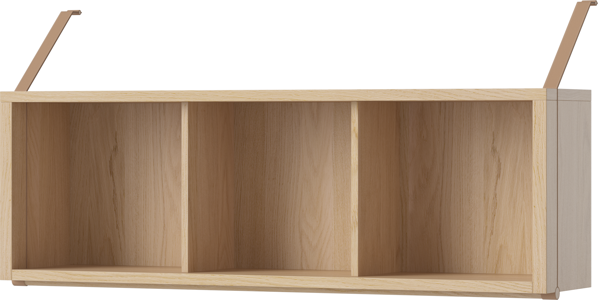 Regál STRAP bělené dubové dřevo