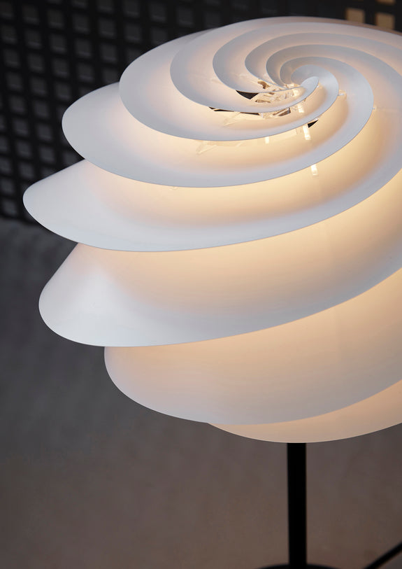 Floor lamp MODEL 331 SWIRL white with black base