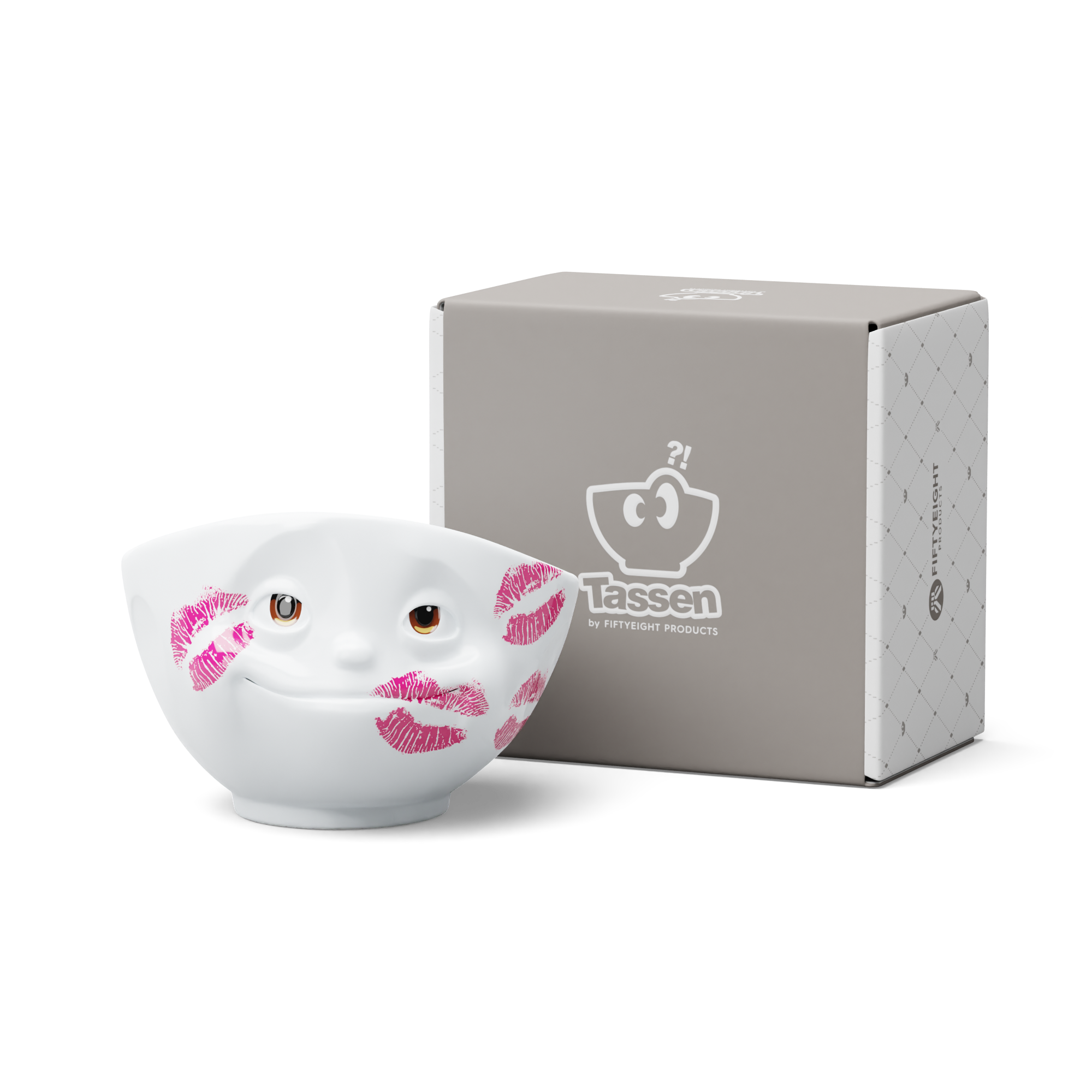 KISSED Bowl with Lipstick Motif