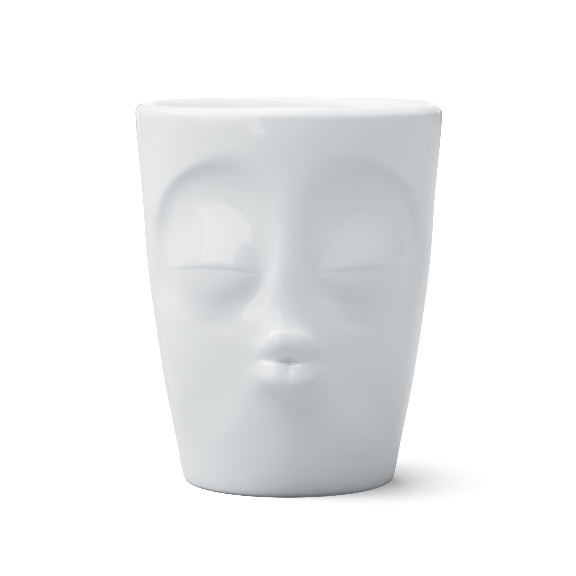 Bílý hrnek KISSING