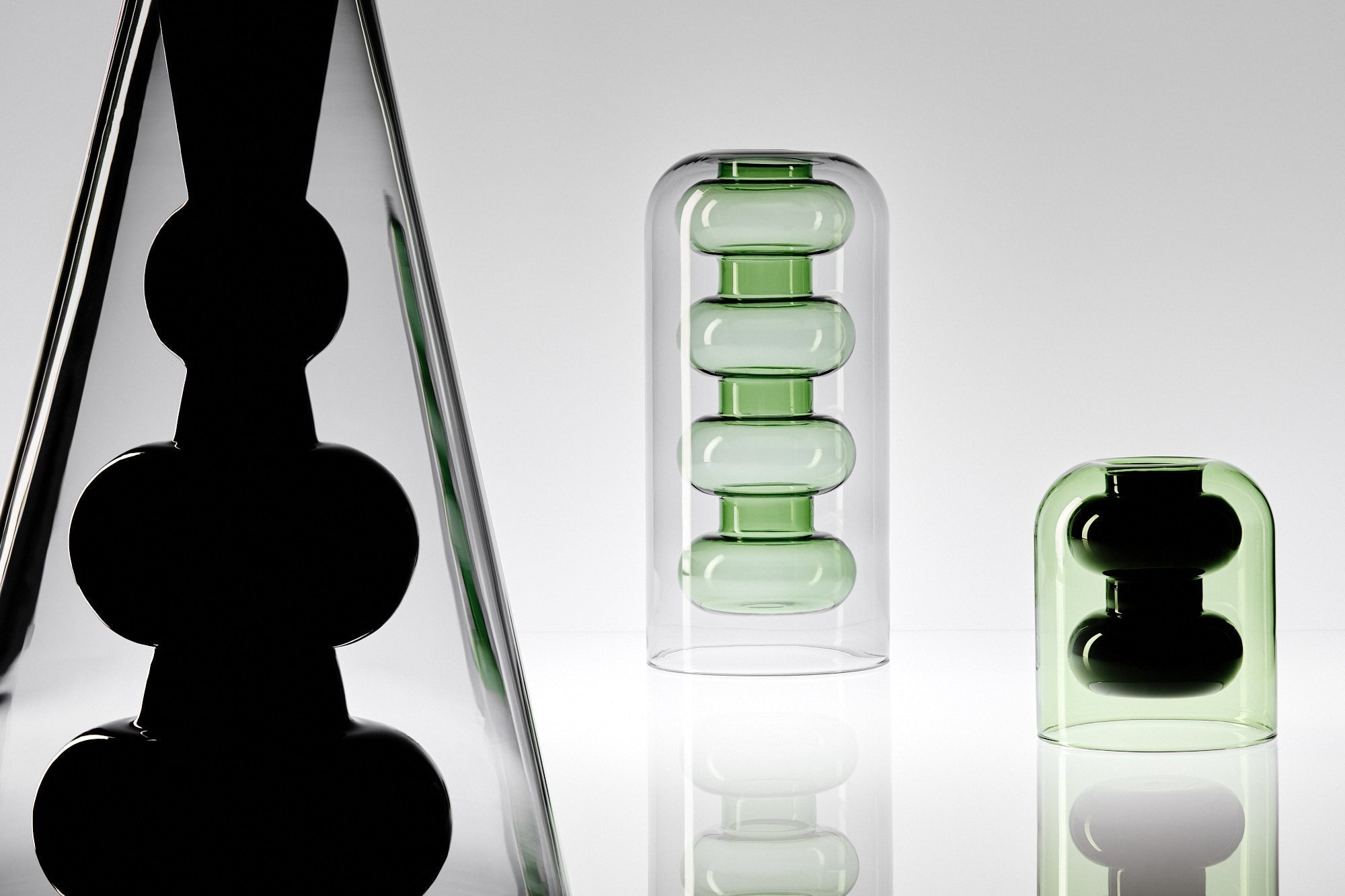 Váza BUMP CONE černé sklo