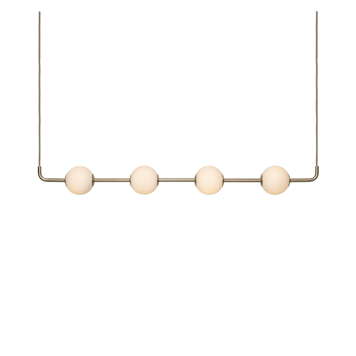 AUDREY LINEAR white pendant lamp with gold insert