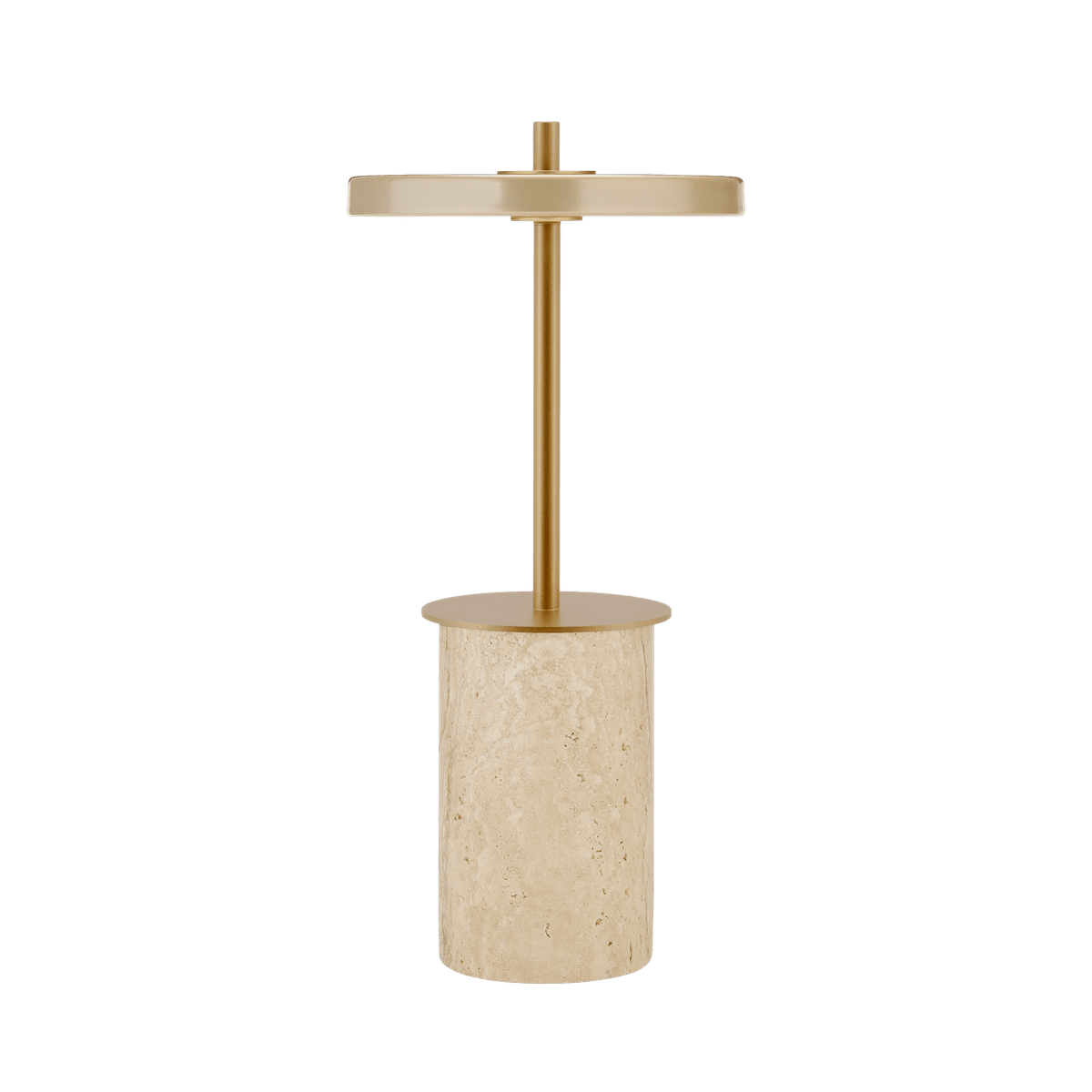 ASTERIA MOVE MINI Table Lamp travertine with gold insert