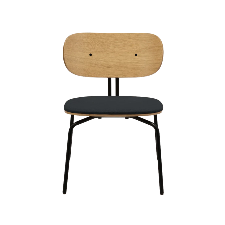 Křeslo CURIOUS antracitové s černým podstavcem