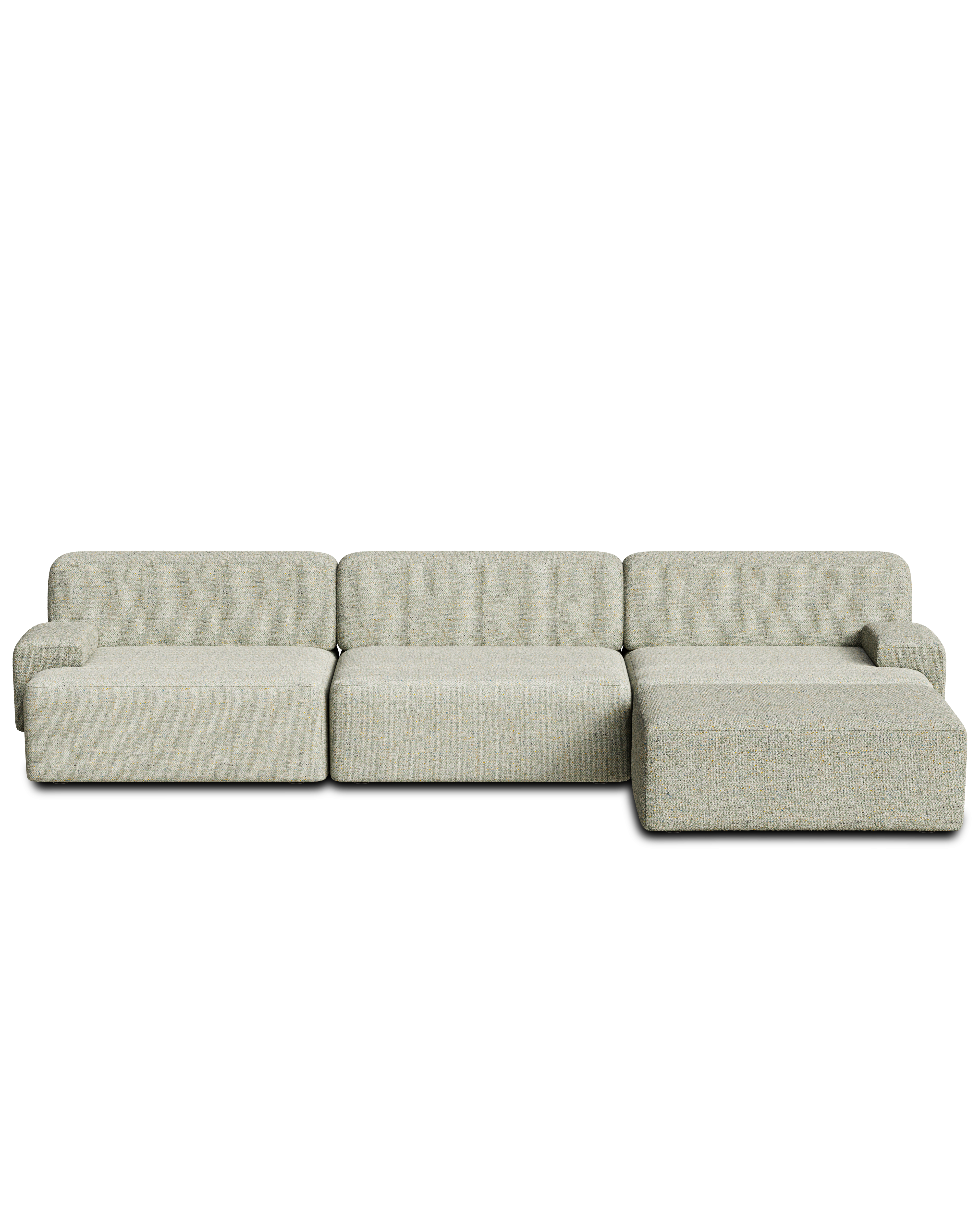 Modular corner sofa for 3 people UMI light green