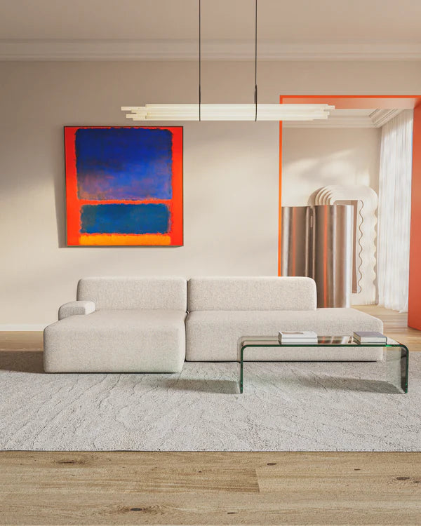 Modulární pohovka UMI - levostranný chaise longue béžový