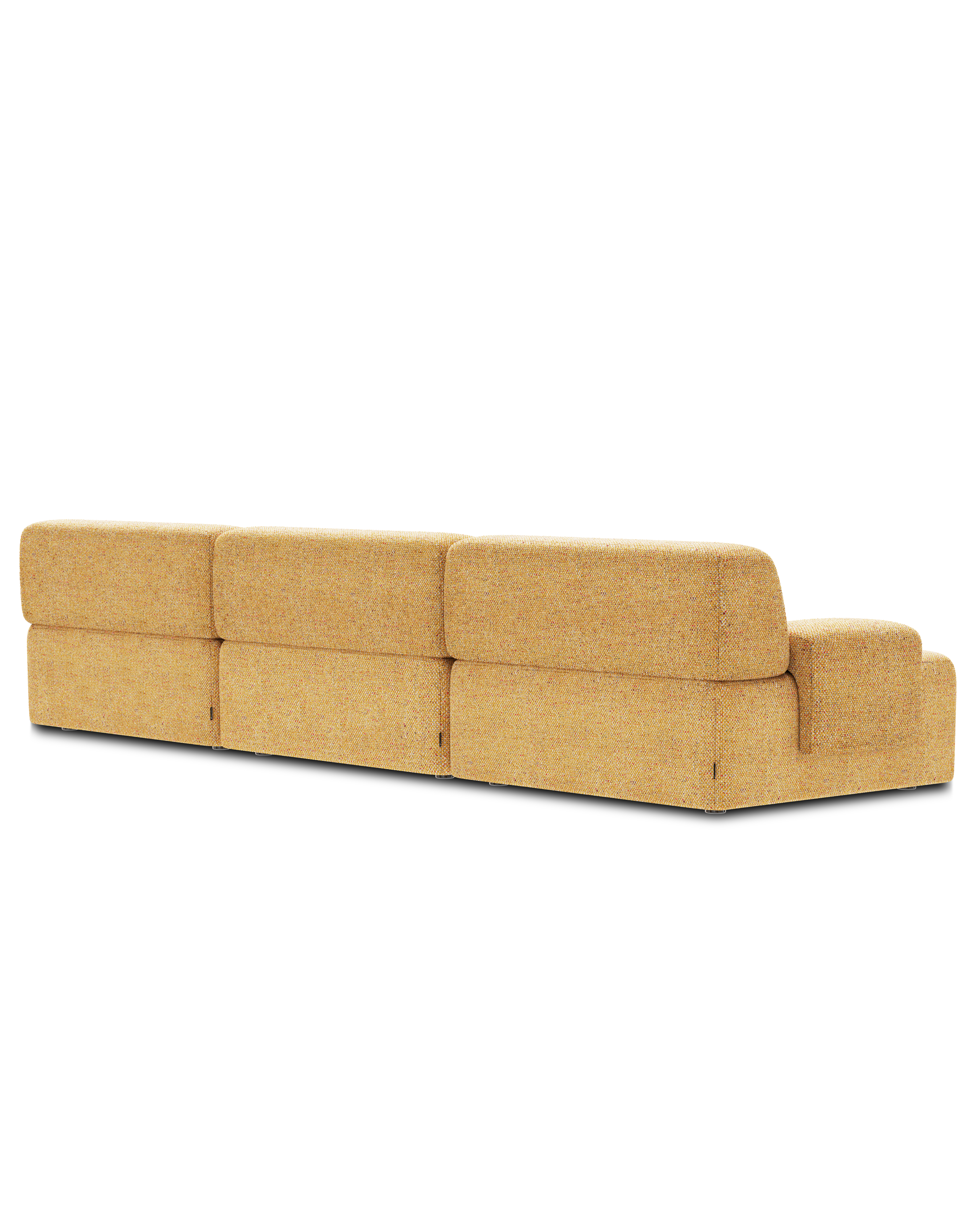 Modular corner sofa for 3 people UMI autumn orange