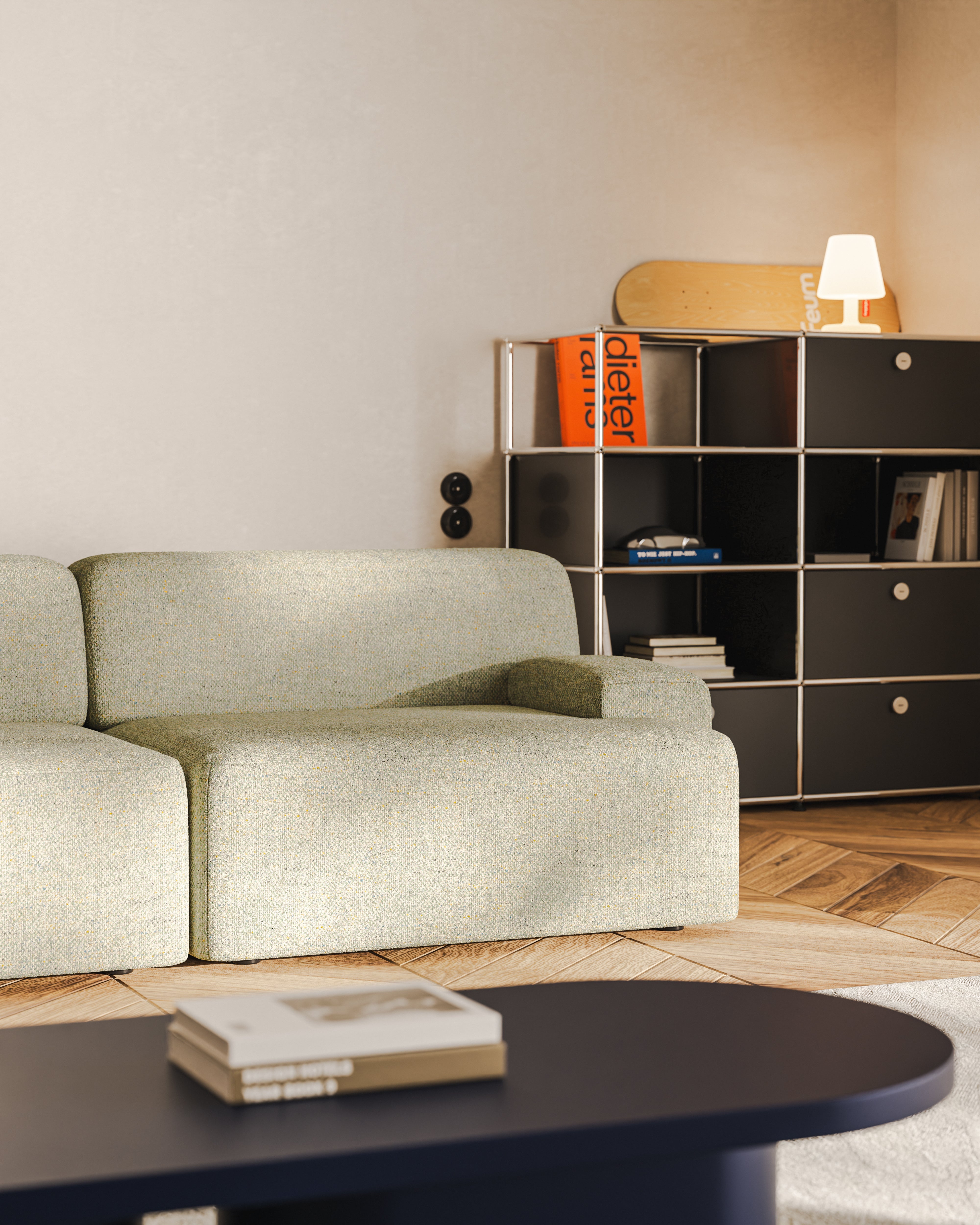Modular 2-Seater Sofa UMI Light Green