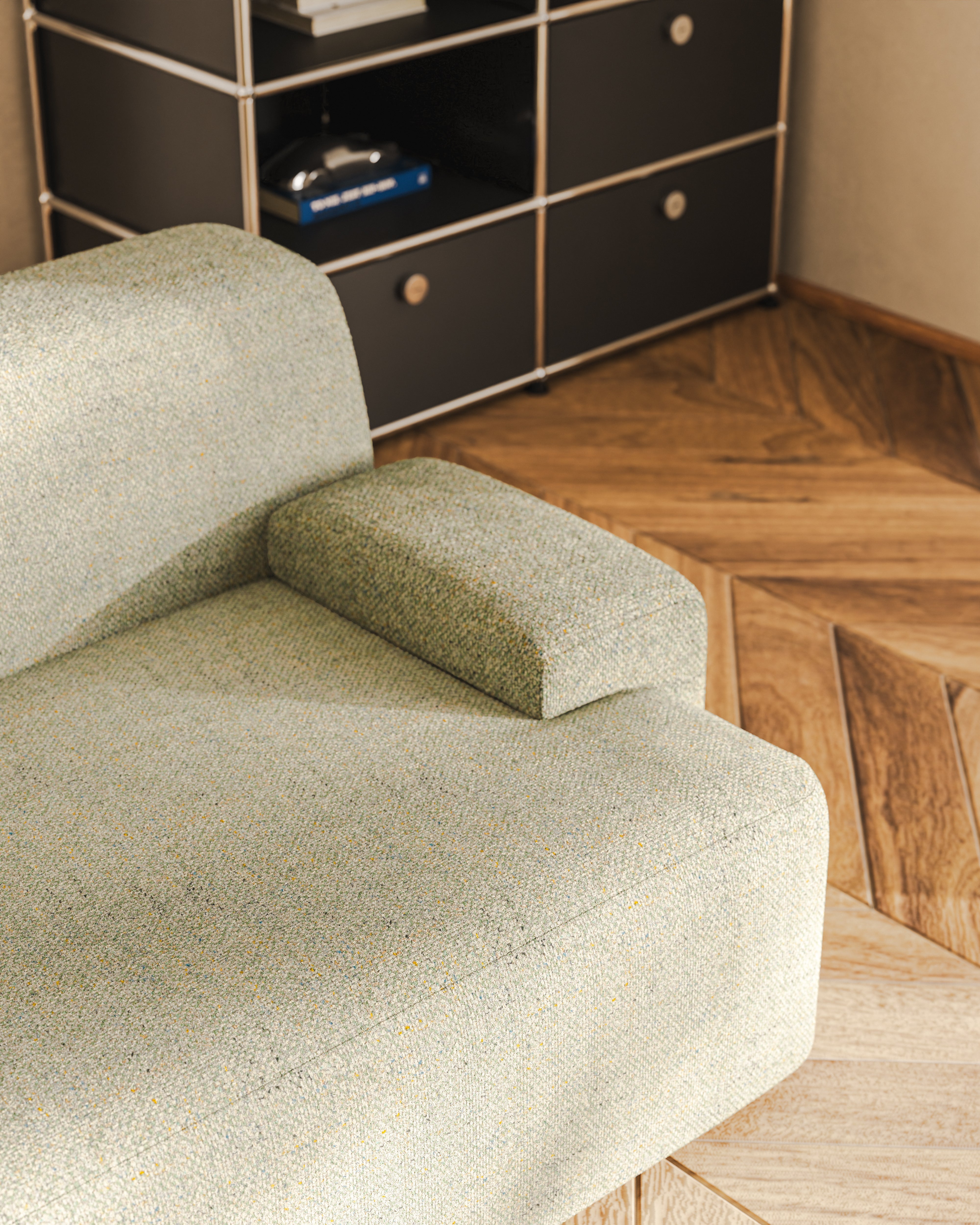 Modular 2-Seater Sofa UMI Light Green