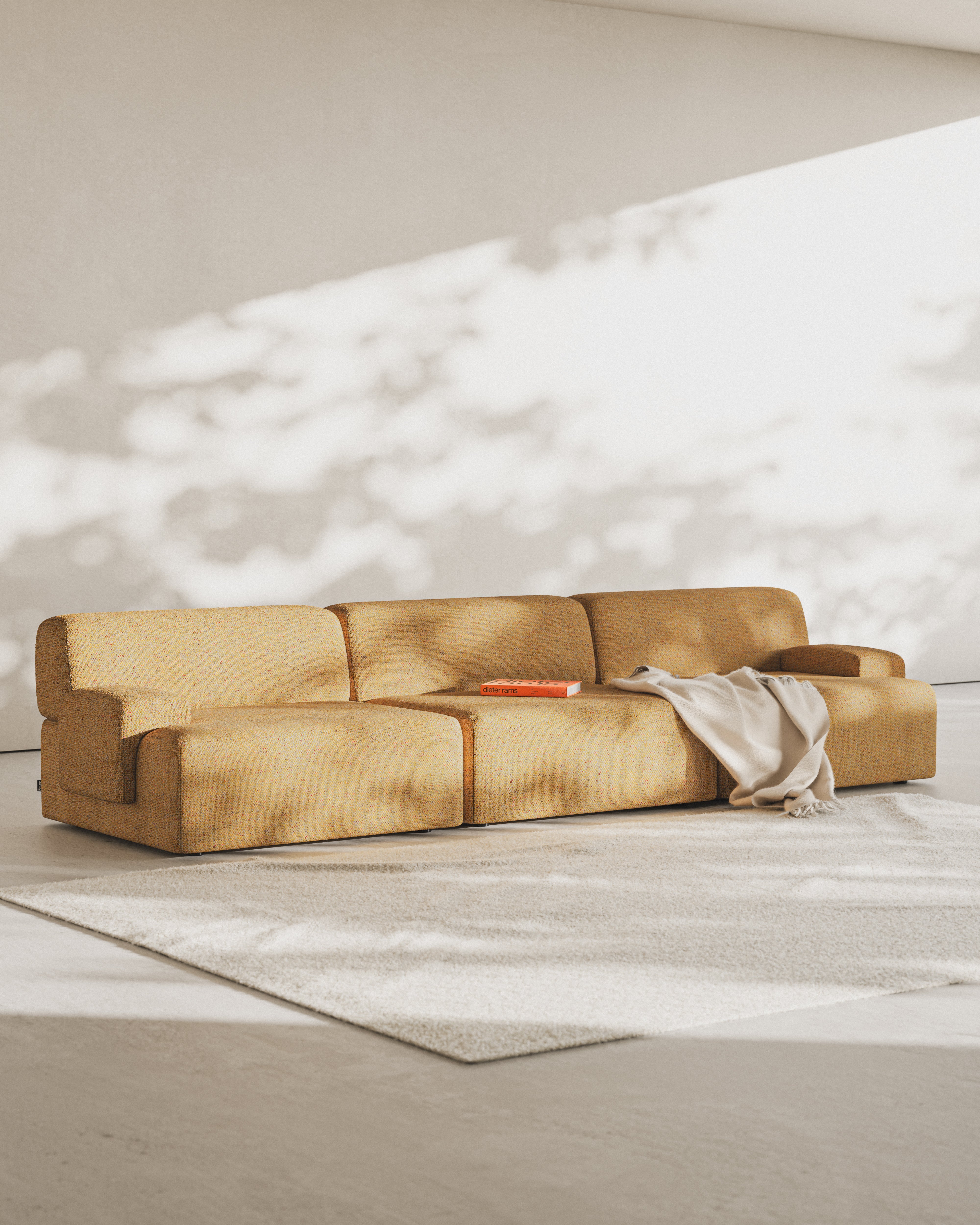 Modulární pohovka pro 3 osoby UMI podzimní oranžová