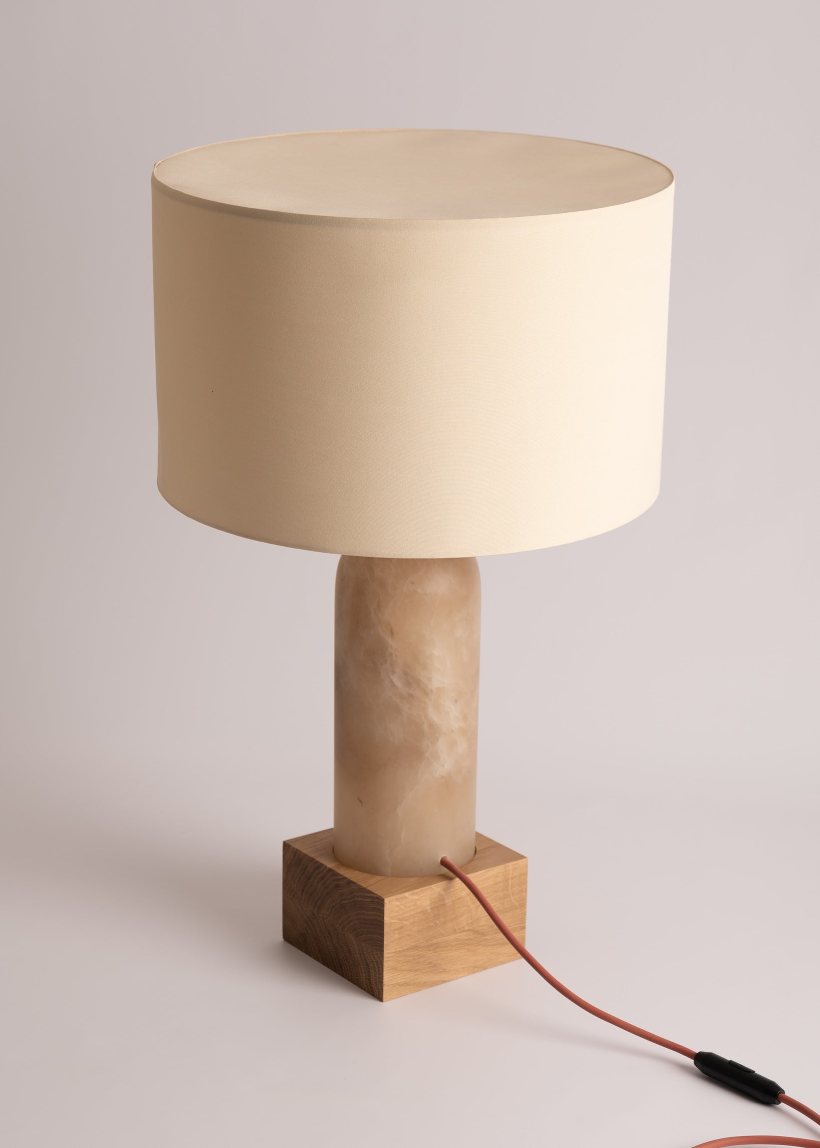 PURA KELO Table Lamp Dark Beige Alabaster